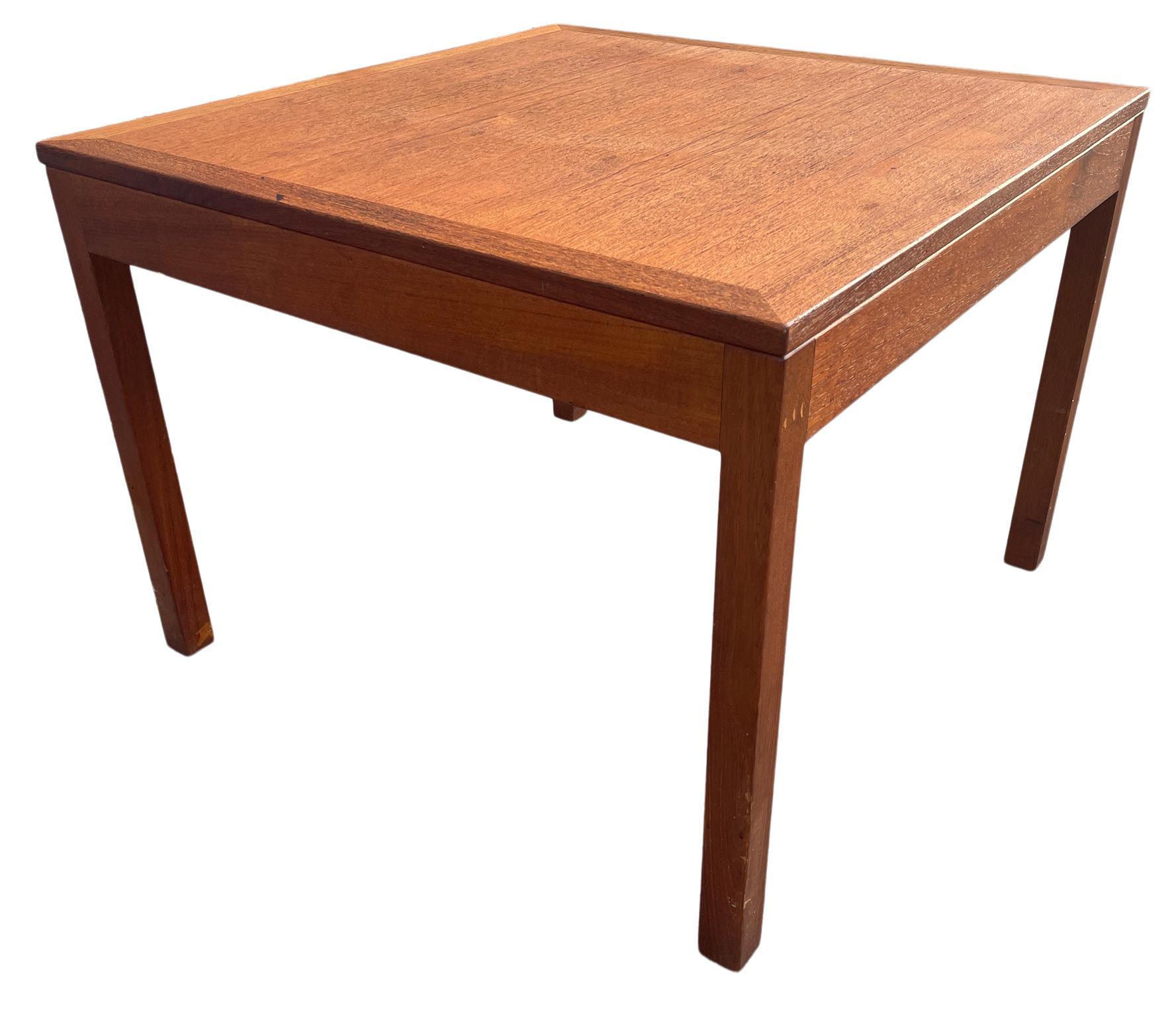 Mid-20th Century Mid-Century Modern Square Danish Coffee Table by Børge Mogensen For Sale