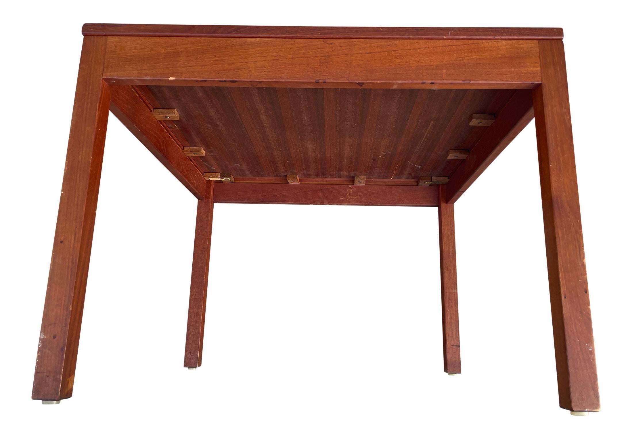 Teak Mid-Century Modern Square Danish Coffee Table by Børge Mogensen For Sale