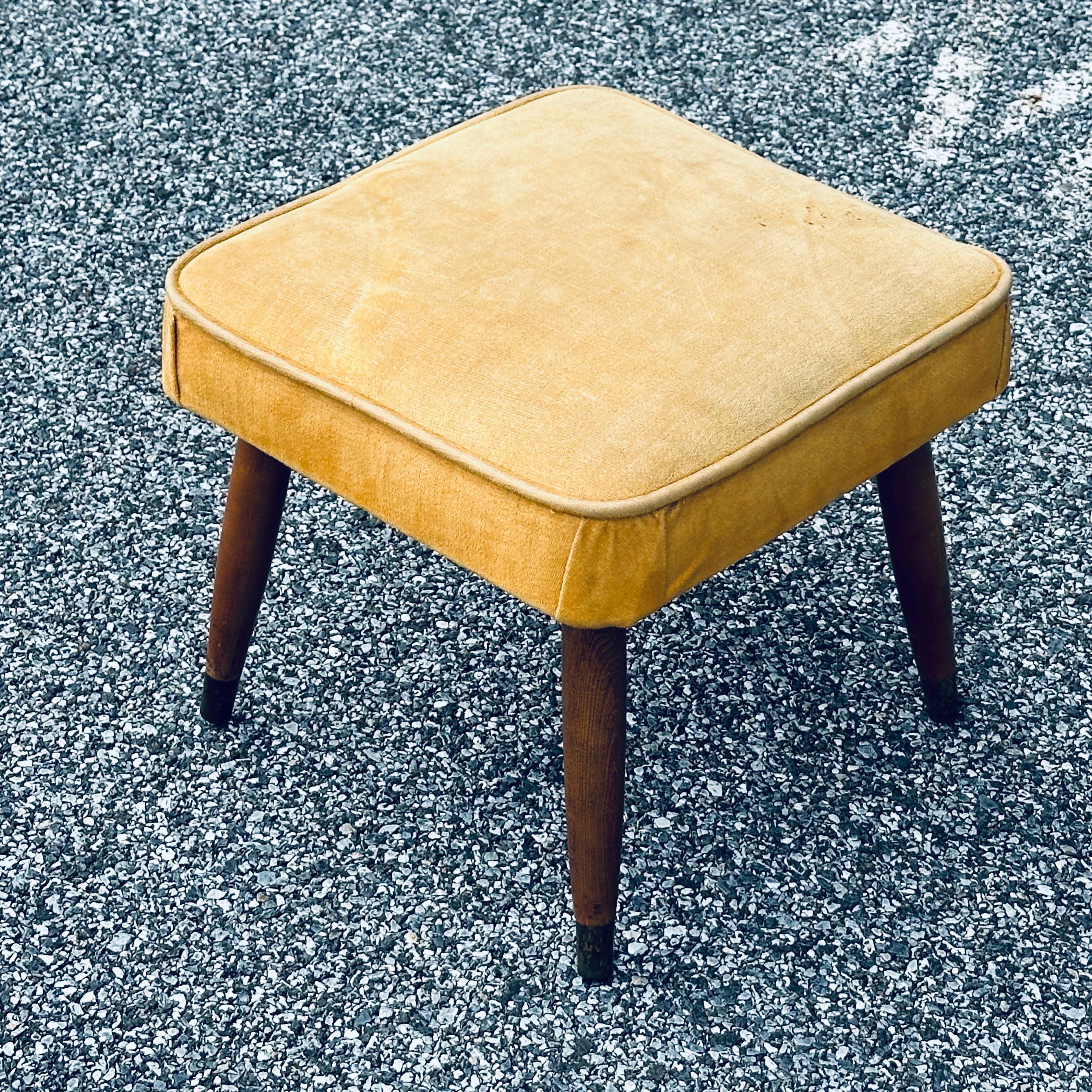 20th Century Mid-Century Modern Square Footstool C. 1960