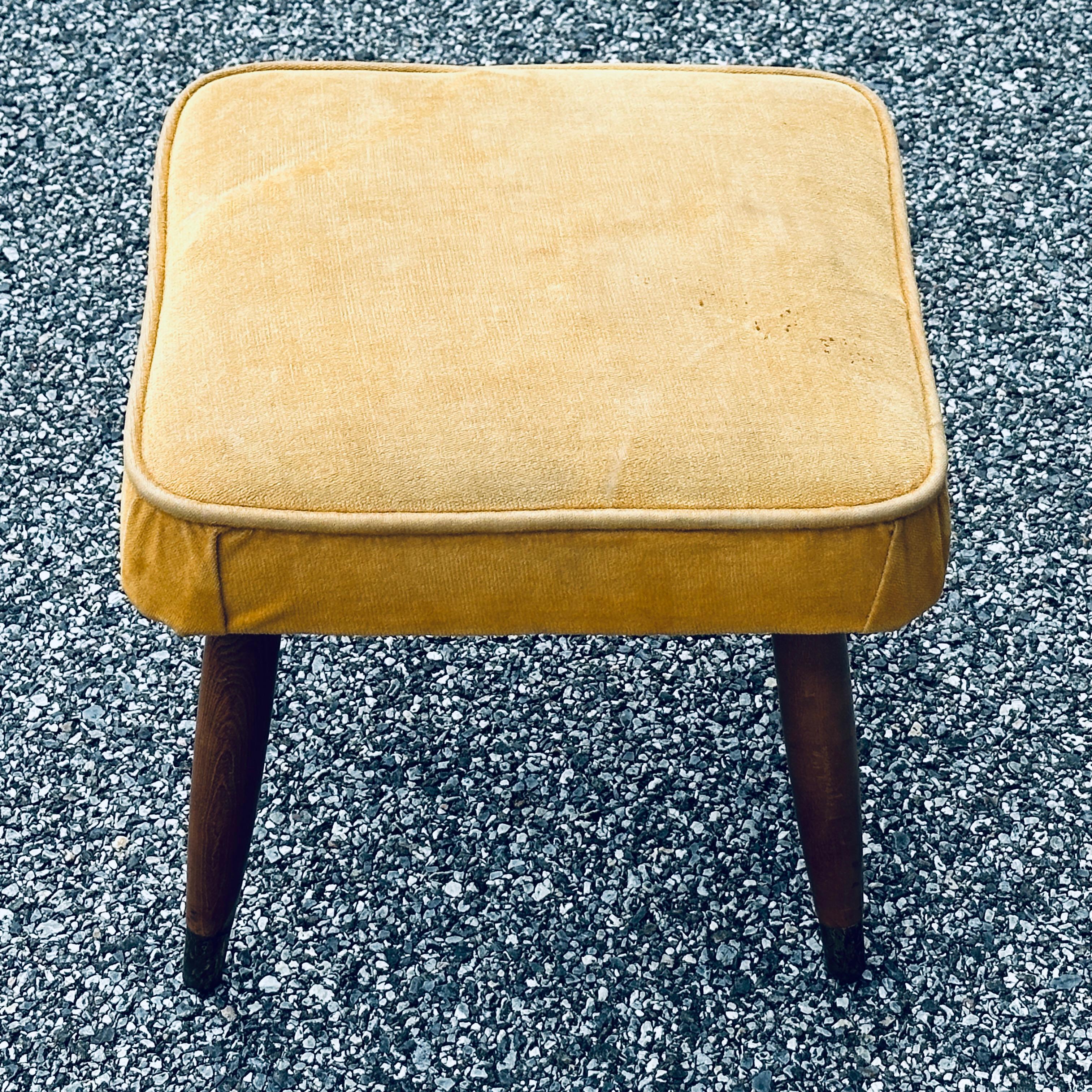 Metal Mid-Century Modern Square Footstool C. 1960