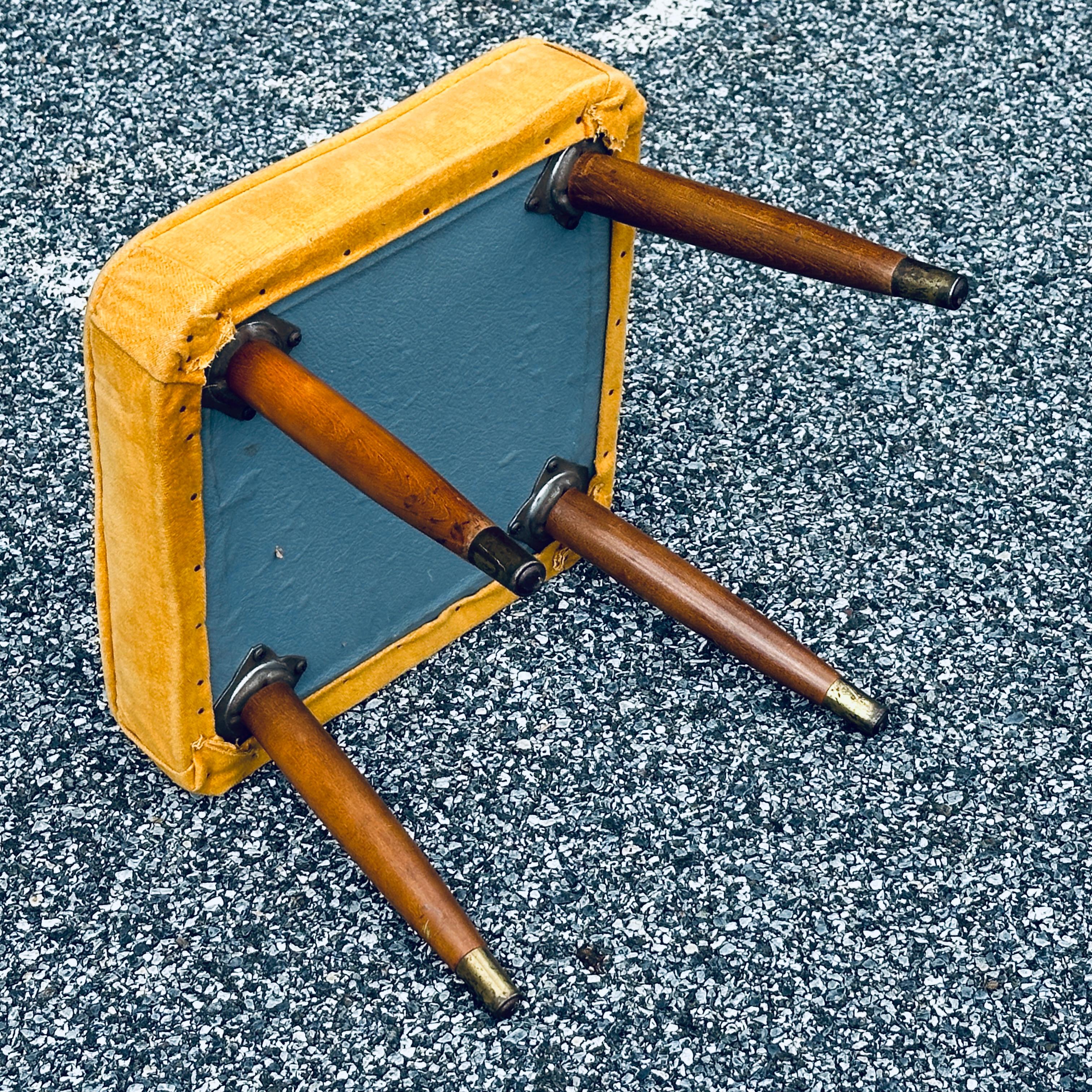 Mid-Century Modern Square Footstool C. 1960 2