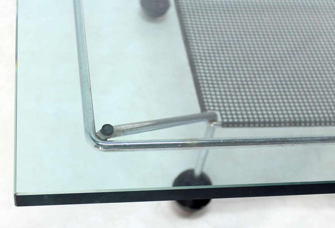 glass coffee table with ball legs