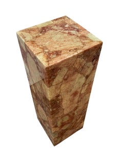 Mid-Century Modern Square Onyx Marble Display Pedestal Table by Muller of Mexico