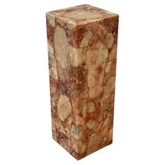 Mid-Century Modern Square Onyx Marble Display Pedestal Table by Muller of Mexico