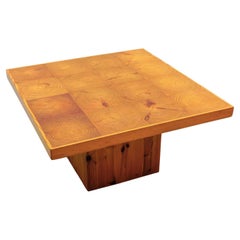 Tavolino quadrato in legno di pino, The Modern Scandinavian 1960s