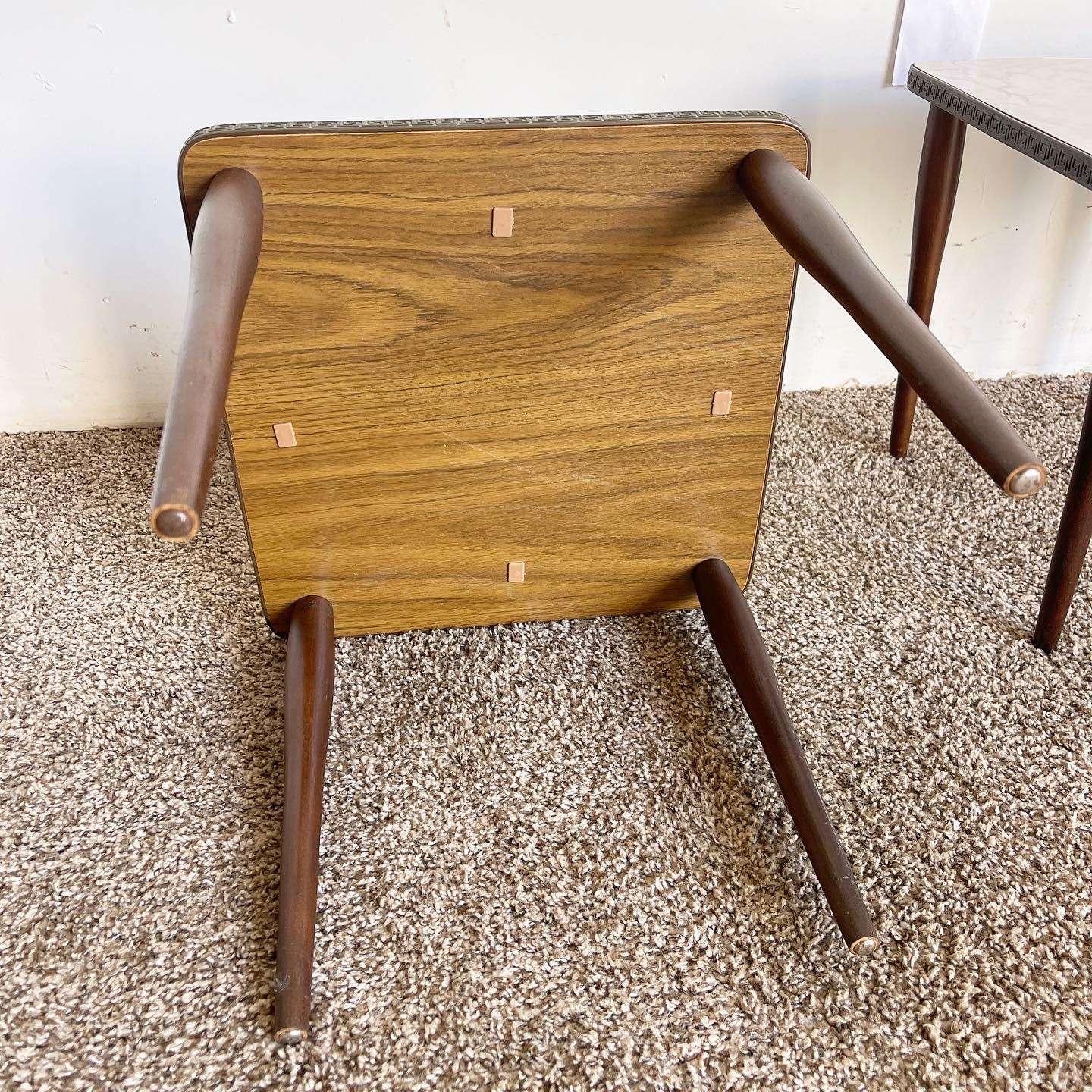 Mid Century Modern Square Stacking/Nesting Tables In Good Condition For Sale In Delray Beach, FL