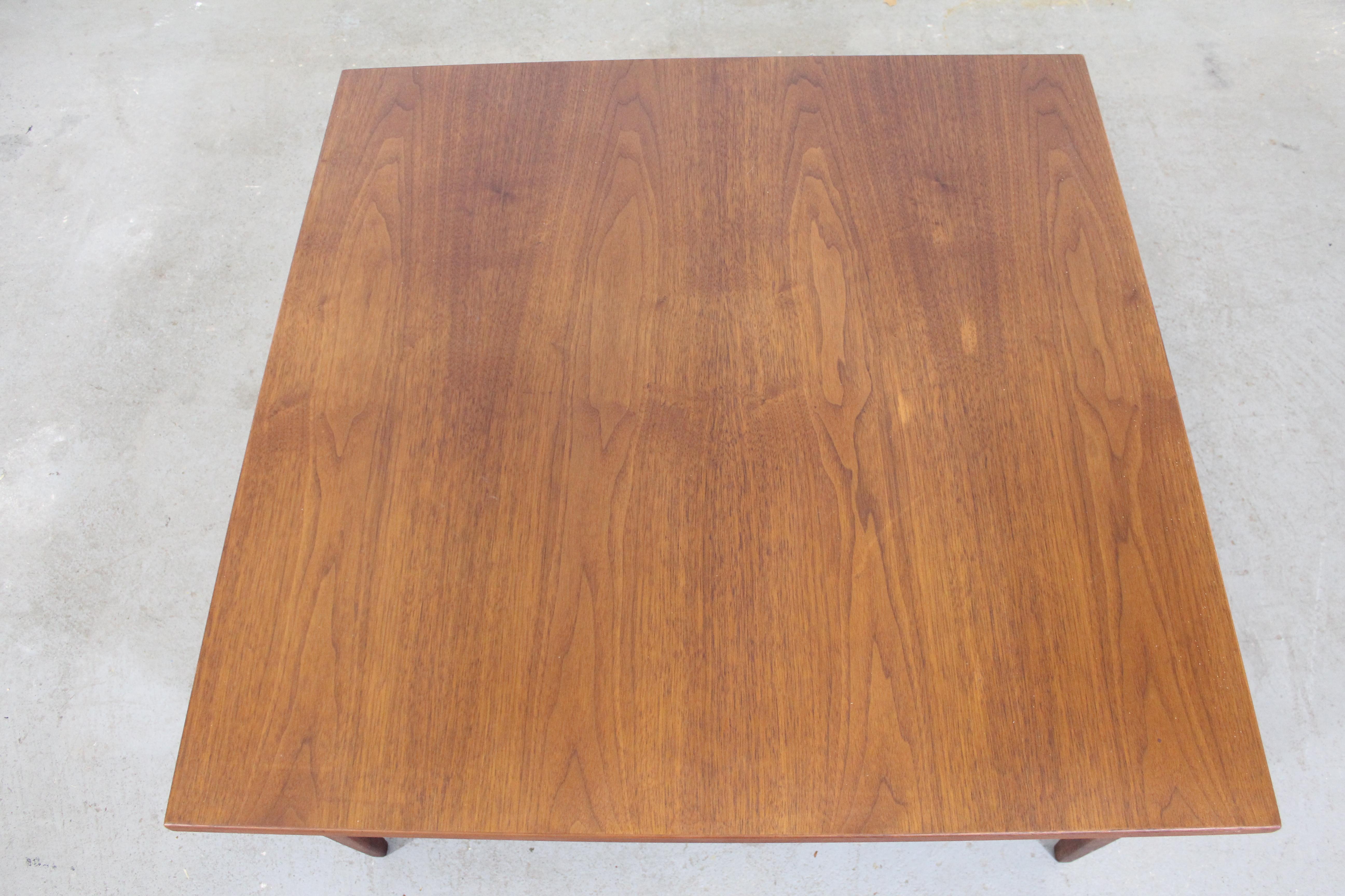 20th Century Mid-Century Scandinavian Modern Square Teak Coffee Table