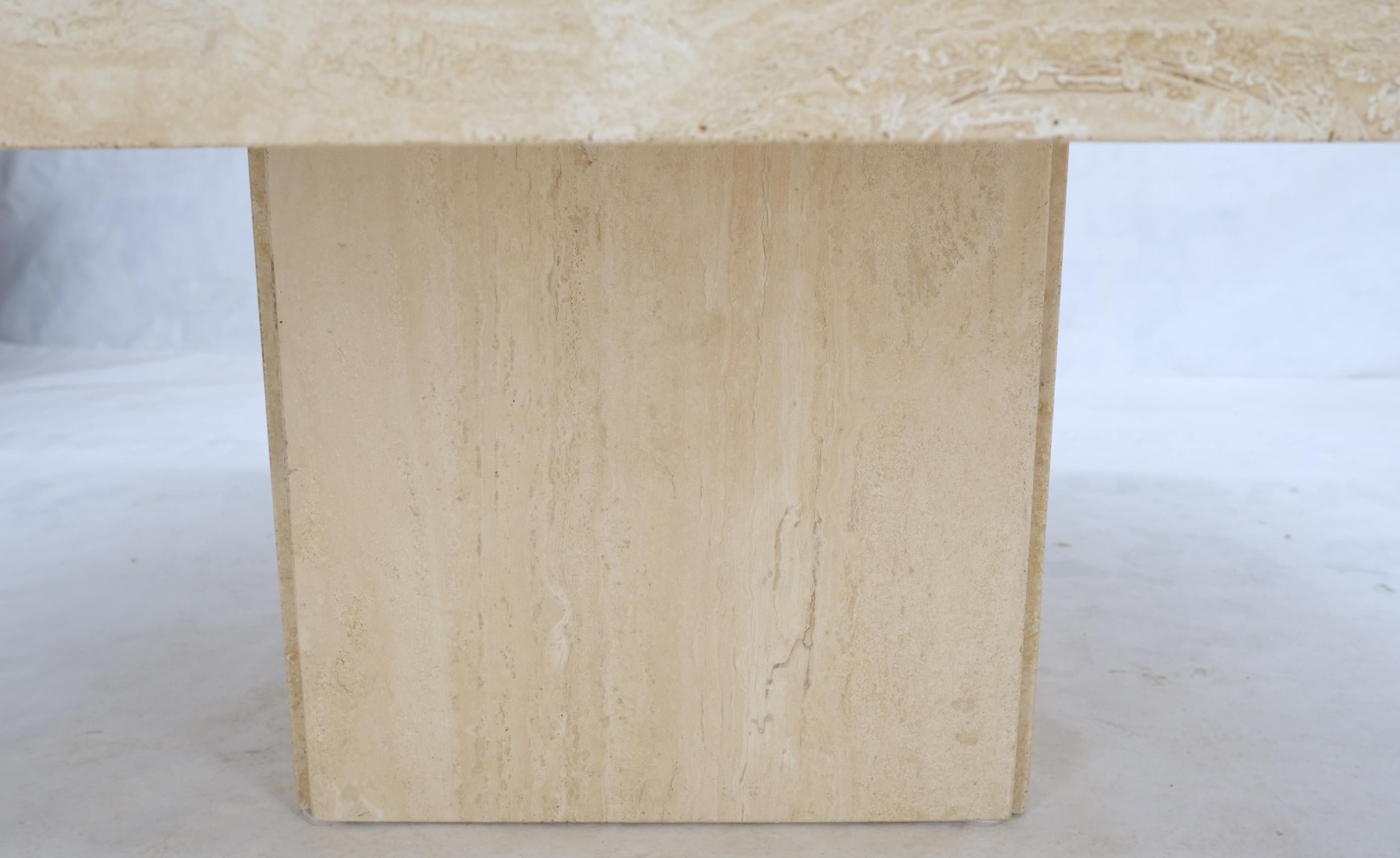 20th Century Mid-Century Modern Square Travertine Coffee Table For Sale