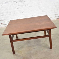 Mid-Century Modern Square Walnut Cocktail Coffee End Side Table Style Founders