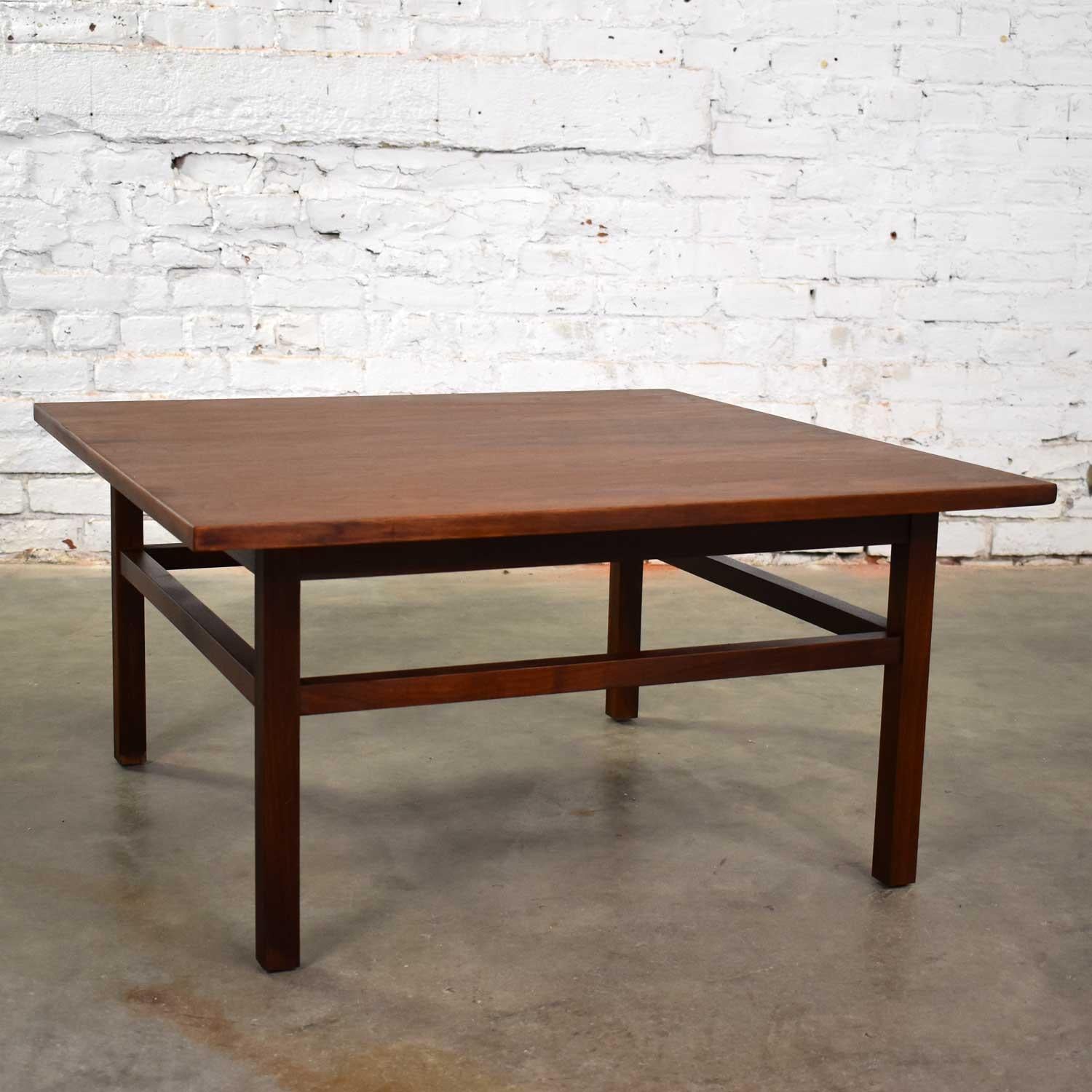 square mid century modern coffee table