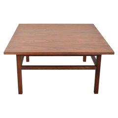 Vintage Mid-Century Modern Square Walnut Cocktail Coffee End Side Table Style Founders