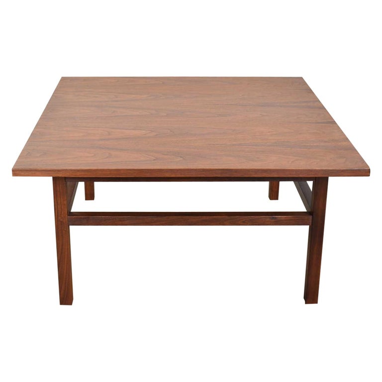 MidCentury Modern Square Walnut Cocktail Coffee End Side Table Style