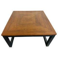 Mid-Century Modern Square Walnut Coffee Table