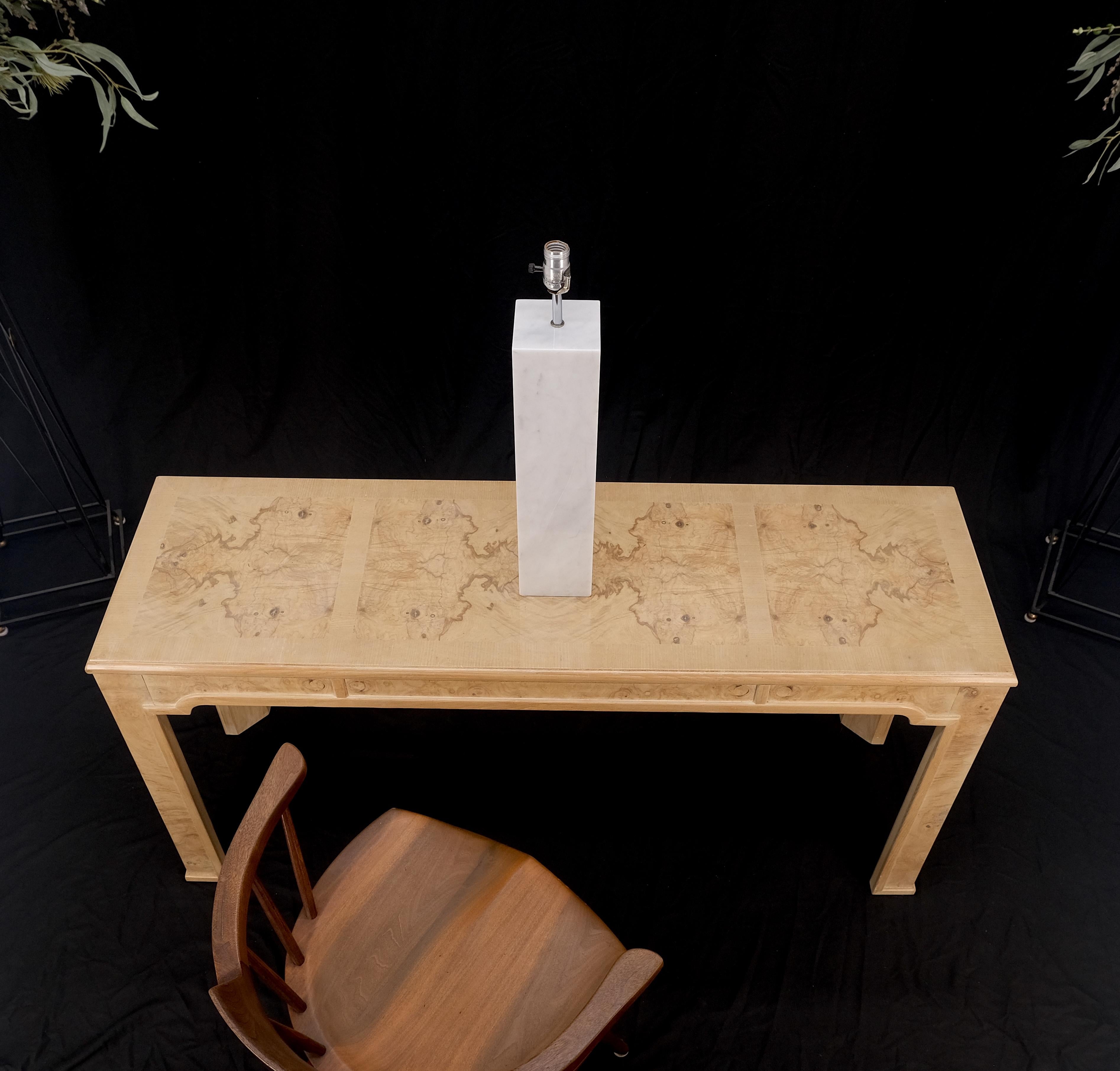 Mid Century Modern Square White Marble Base Gibbing Table Lamp for Hansen MINT! For Sale 2