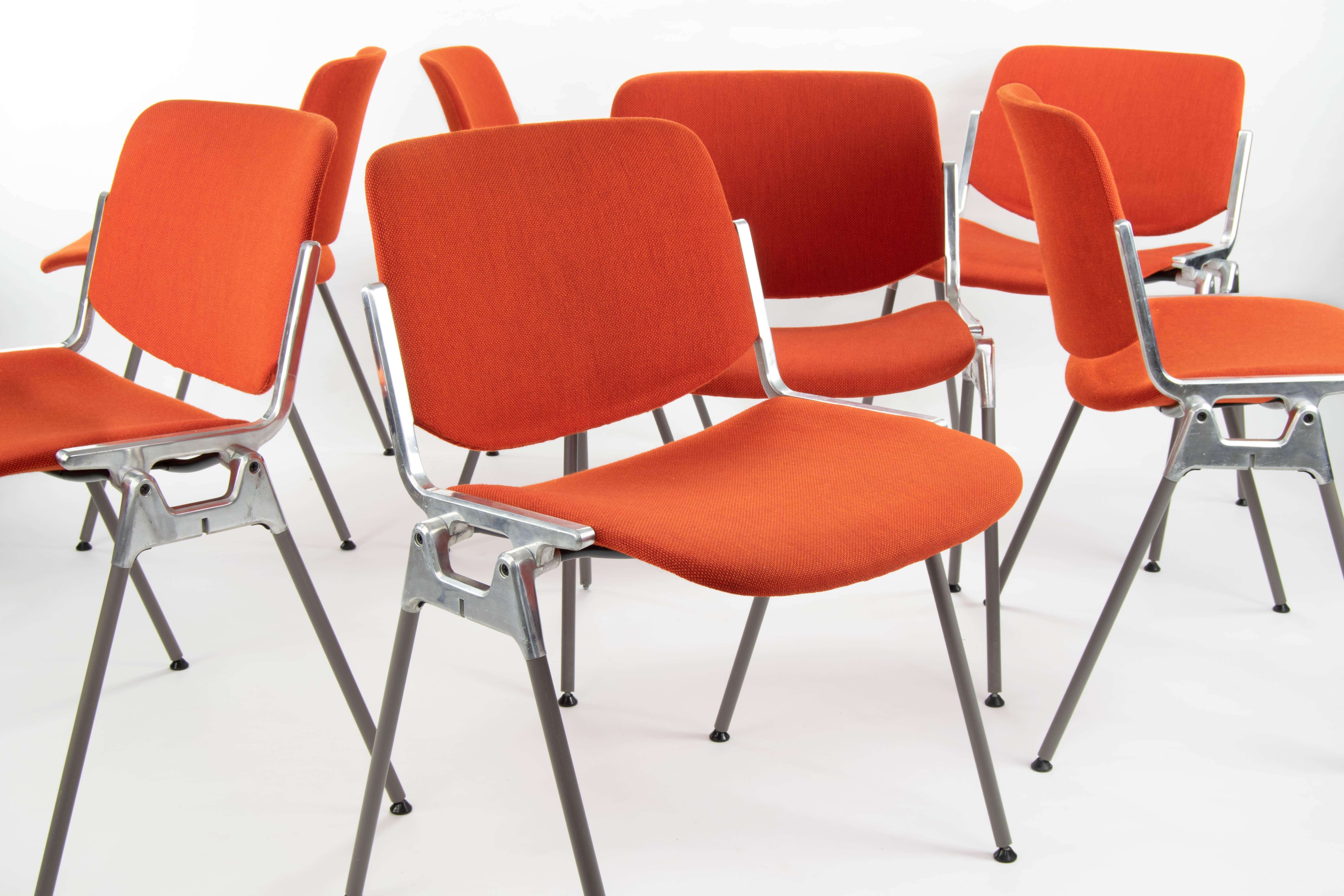 mid century modern stackable chairs