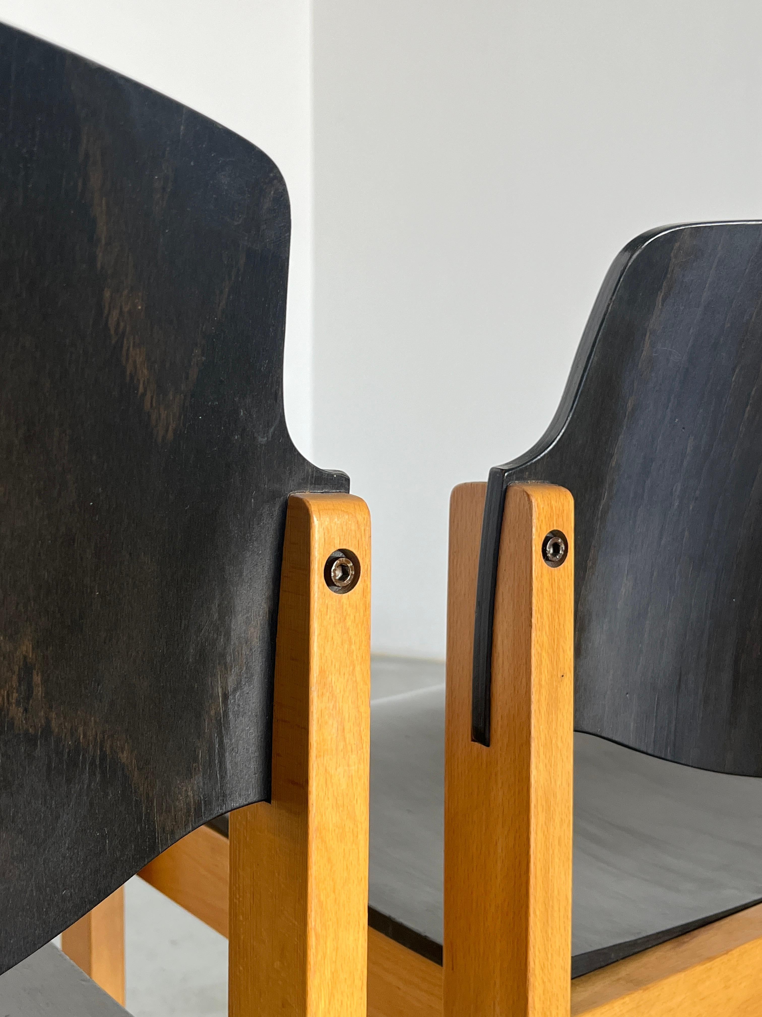 Mid-Century Modern Stackable Dining Chairs or Visitor Chairs by Kusch + Co, 70s 6