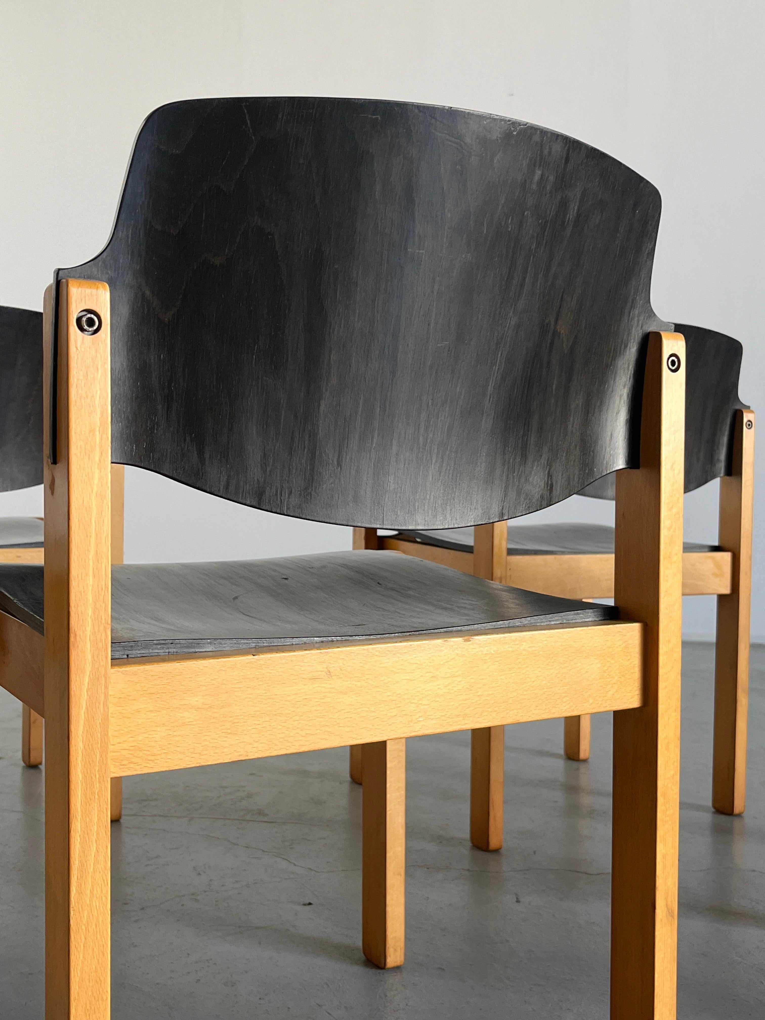 Mid-Century Modern Stackable Dining Chairs or Visitor Chairs by Kusch + Co, 70s 7