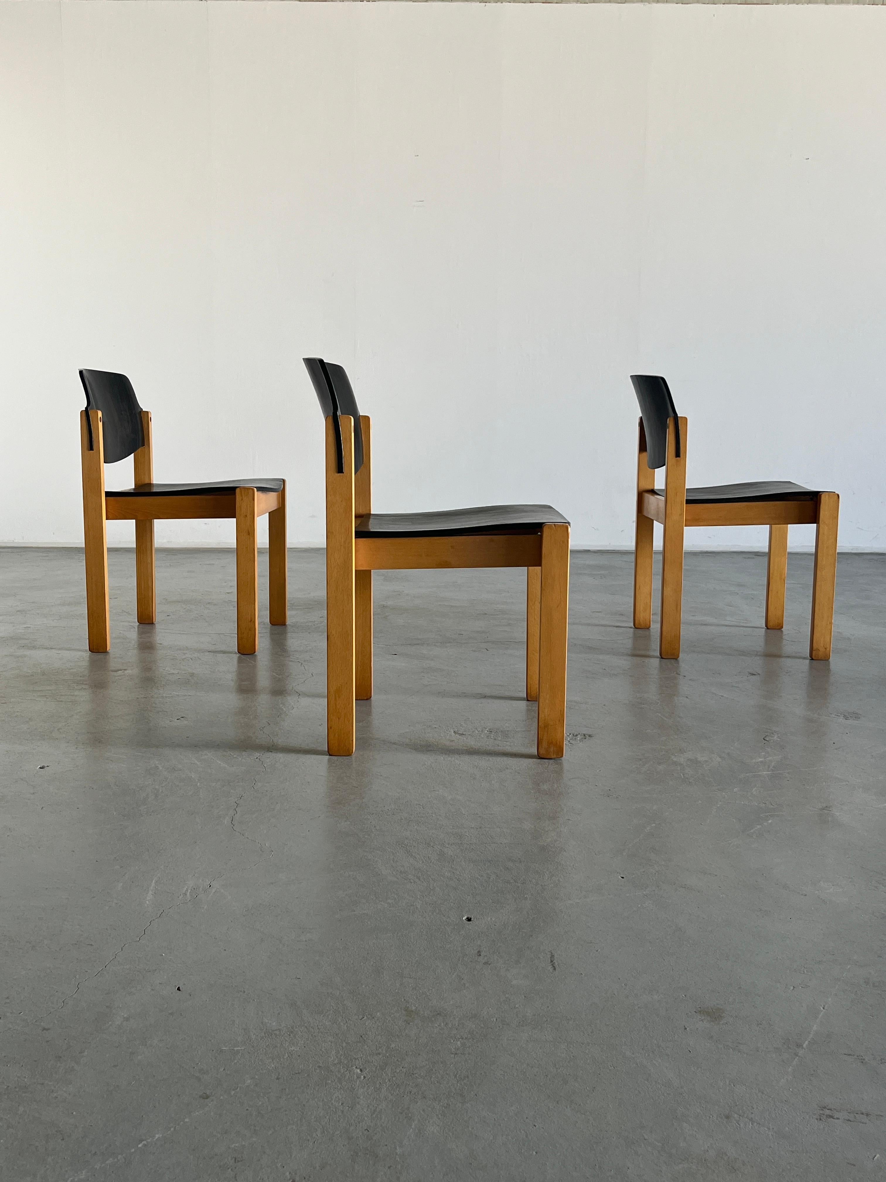 Mid-Century Modern Stackable Dining Chairs or Visitor Chairs by Kusch + Co, 70s 1