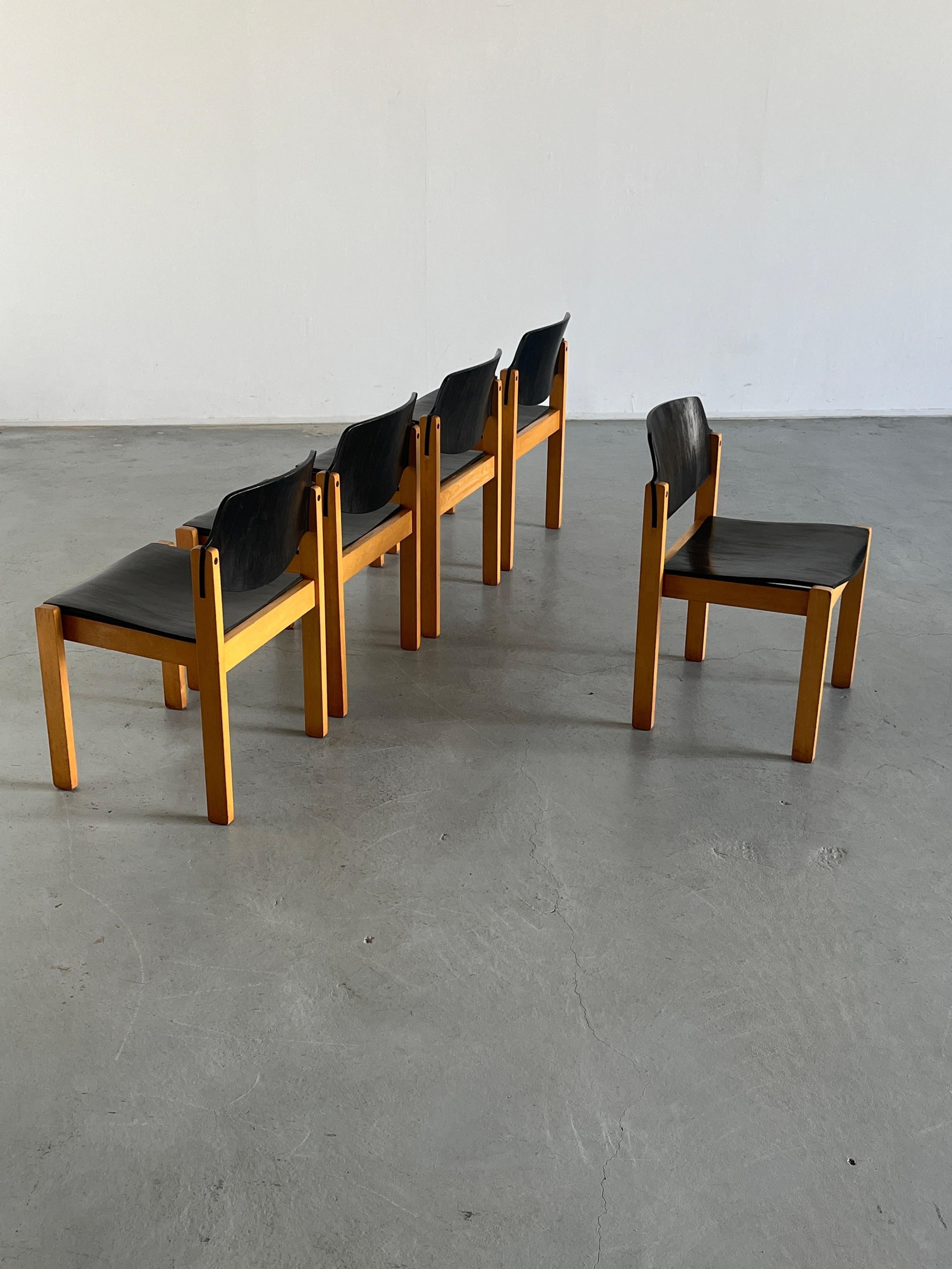 Mid-Century Modern Stackable Dining Chairs or Visitor Chairs by Kusch + Co, 70s 3