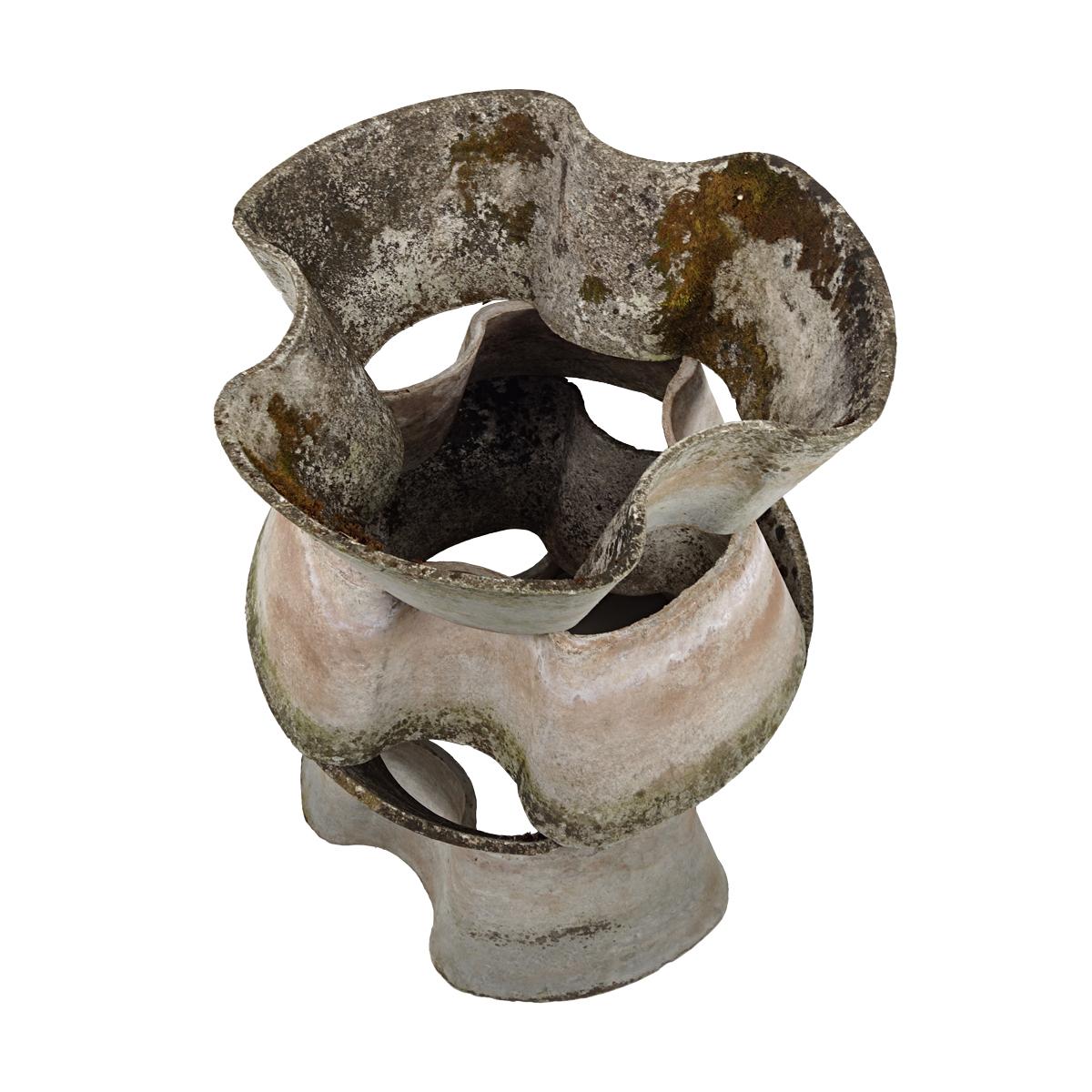 Cement Mid-Century Modern Stackable Planter Element by Willy Guhl for Eternit For Sale