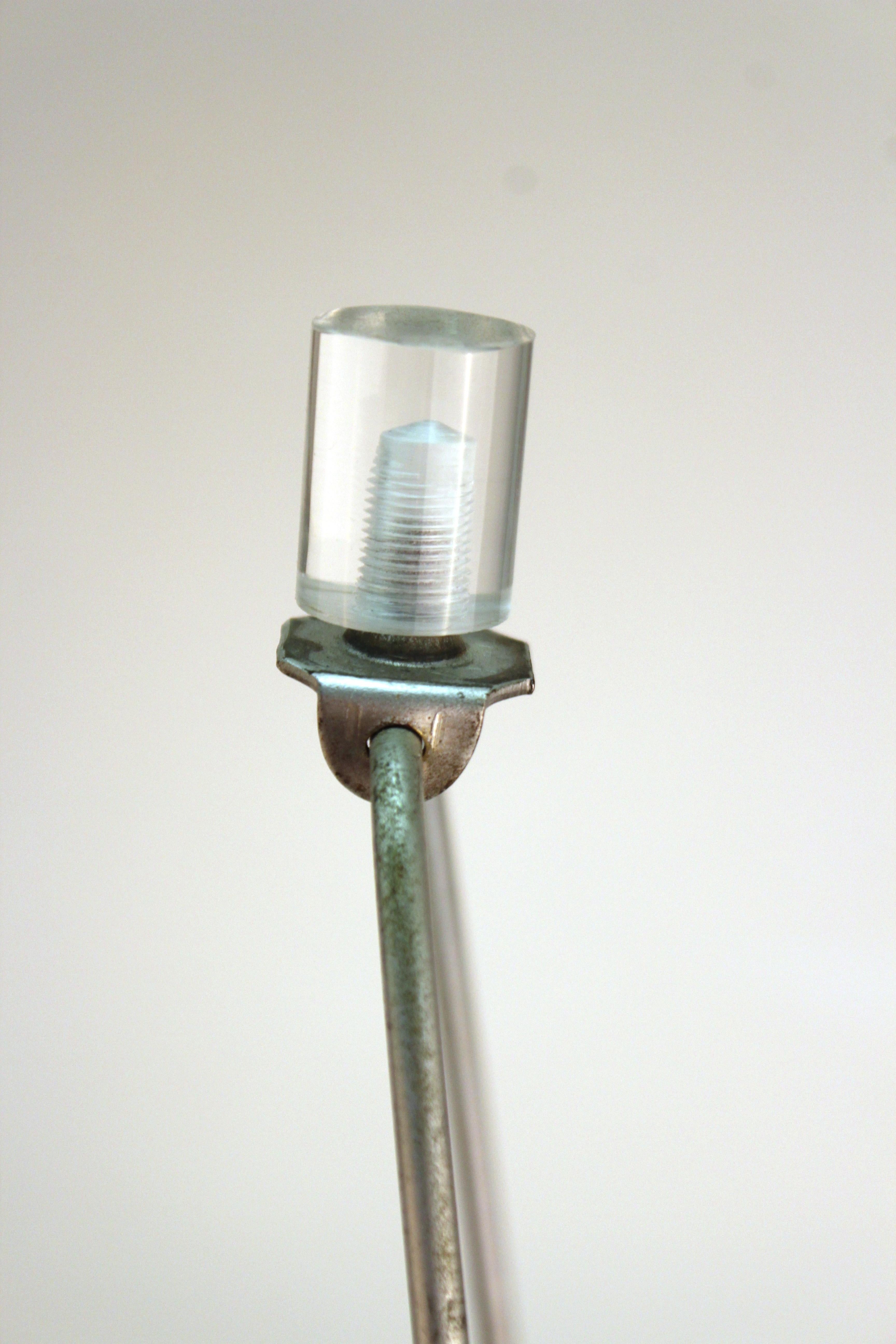 Mid-Century Modern Stacked Lucite Table Lamp in Karl Springer Style 4