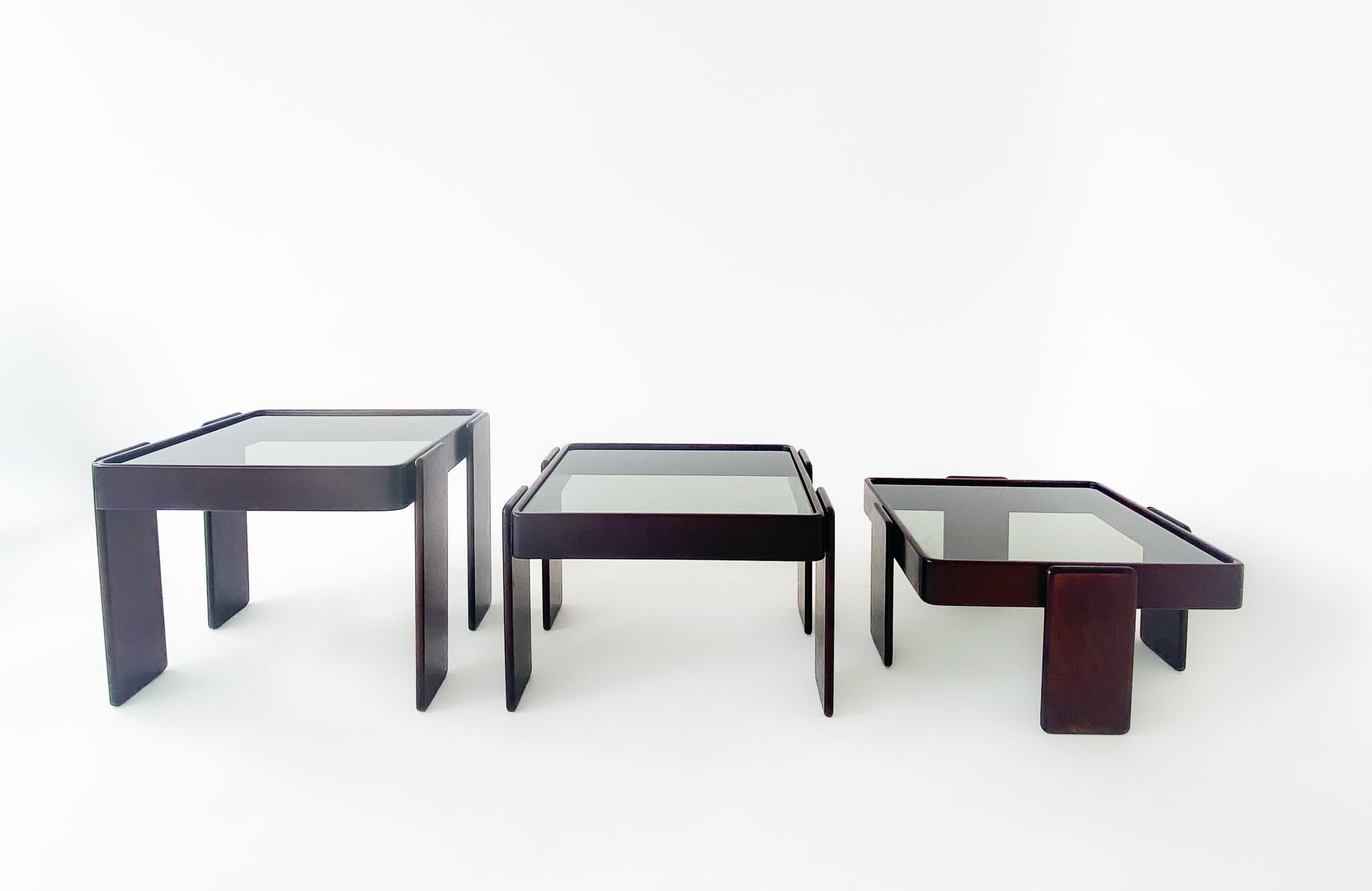 Italian Mid-Century Modern Stacking Coffee Tables by Gianfranco Frattini, Italy, 1960s