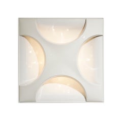 Mid-Century Modern Staff Cross Oyster Wall Lamp By Rolf Küger, 1968