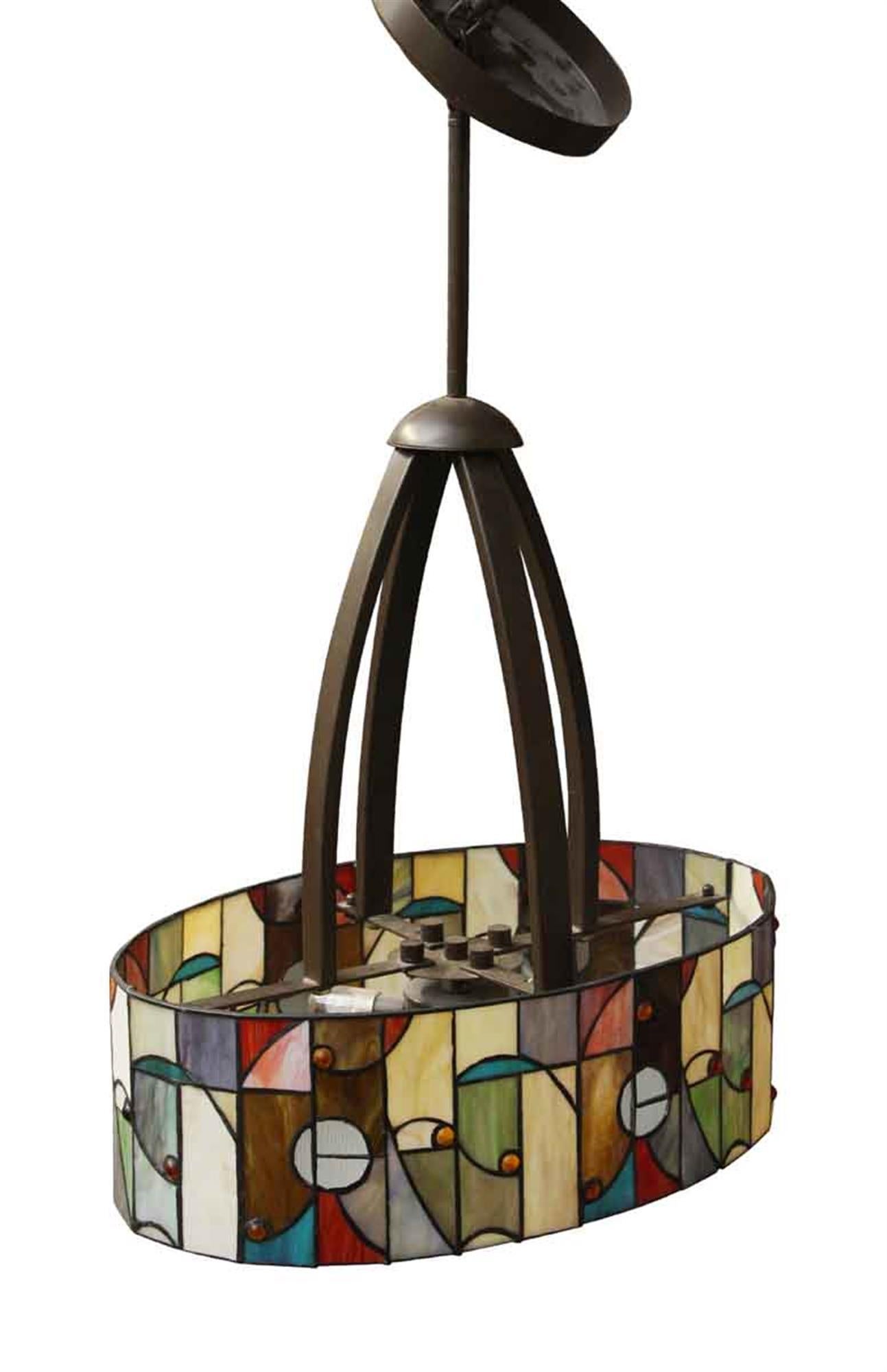 modern stained glass pendant light