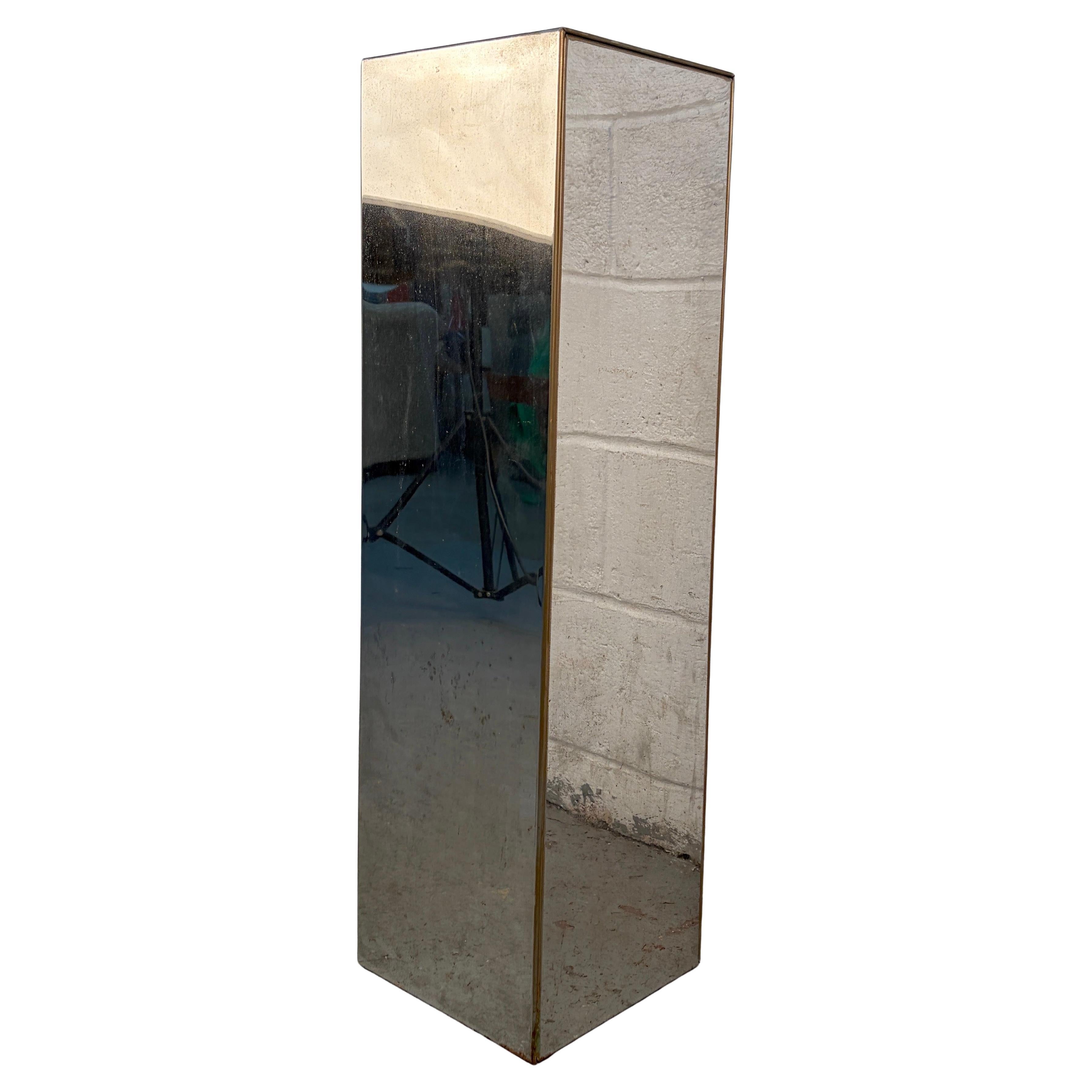 Mid-Century Modern Stainless Mirrored Pedestal