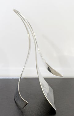 Mid-Century Modern Stainless Steel Abstract Table Sculpture Signed Jack Arnold
