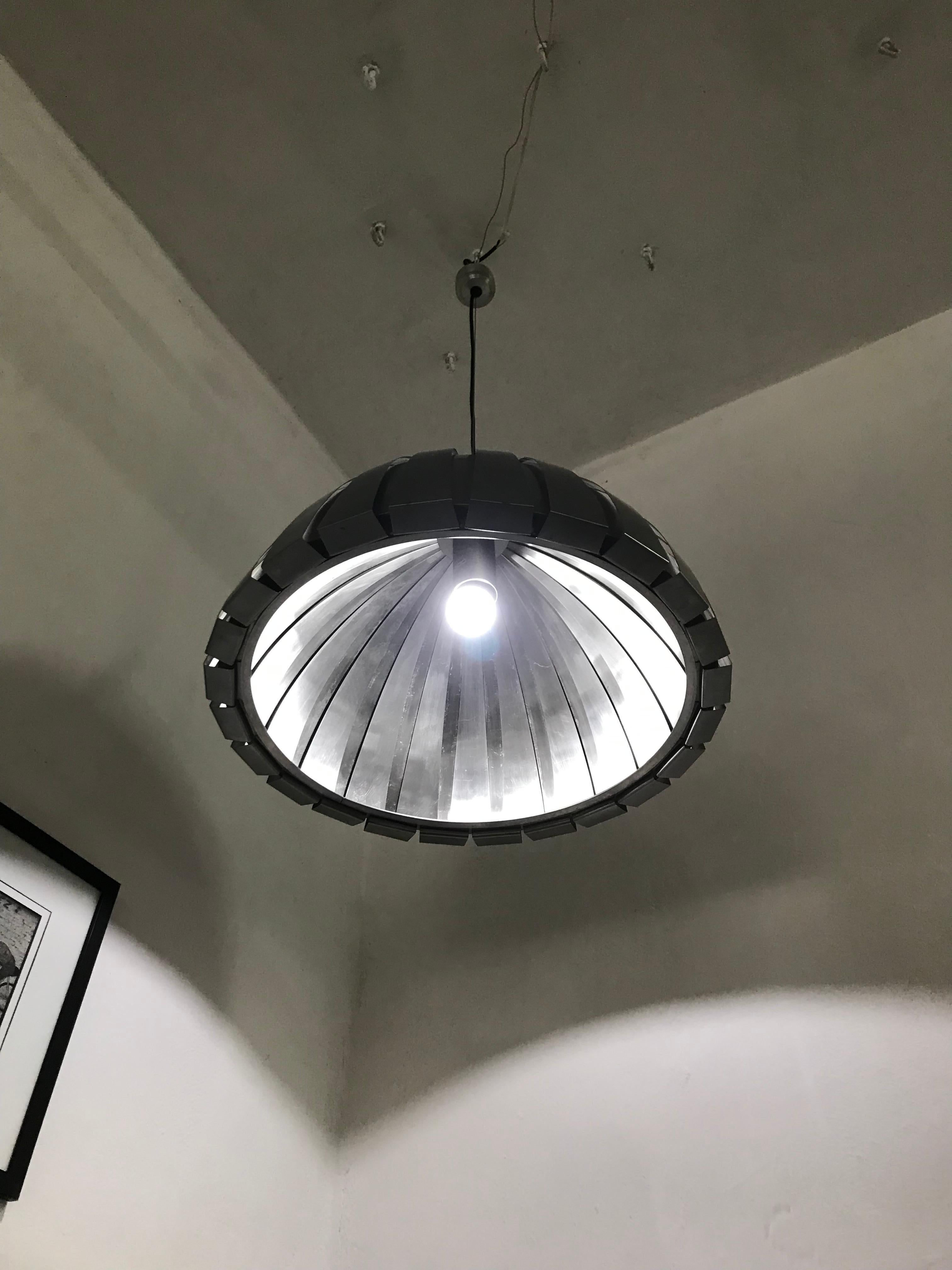 Moderner Kronleuchter aus Edelstahl aus der Mitte des Jahrhunderts, Martinelli Luce, Italien im Angebot 2