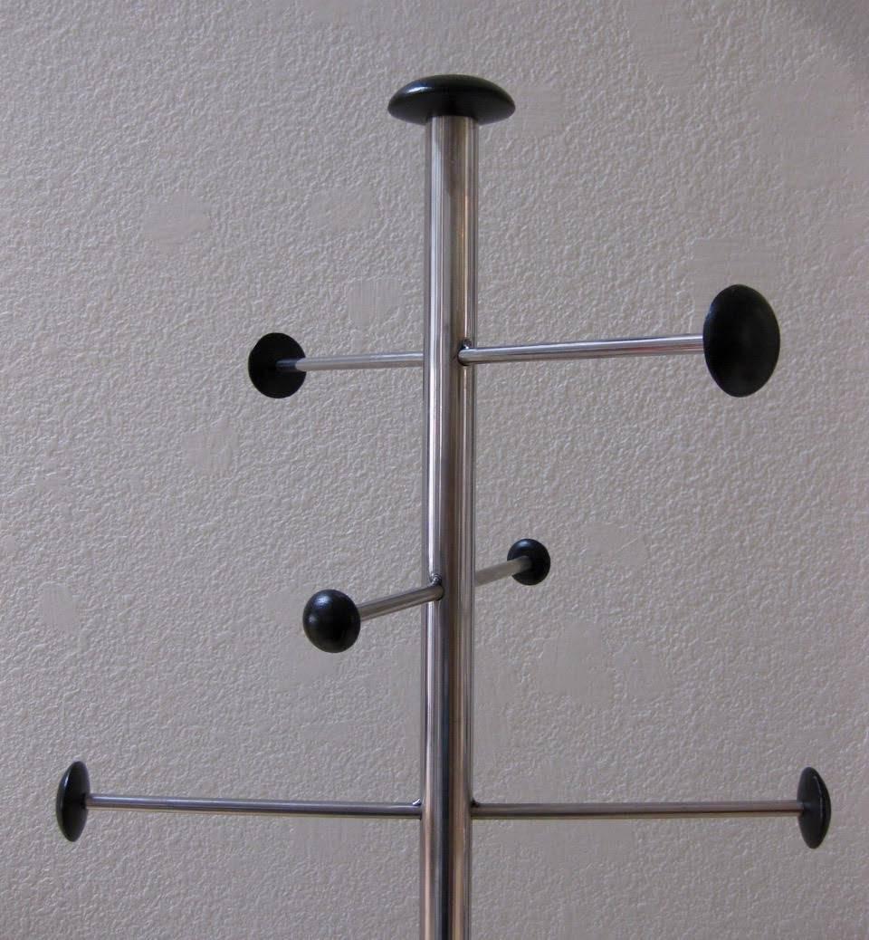 20th Century Mid-Century Modern Stainless Steel Coat and Umbrella Stand For Sale