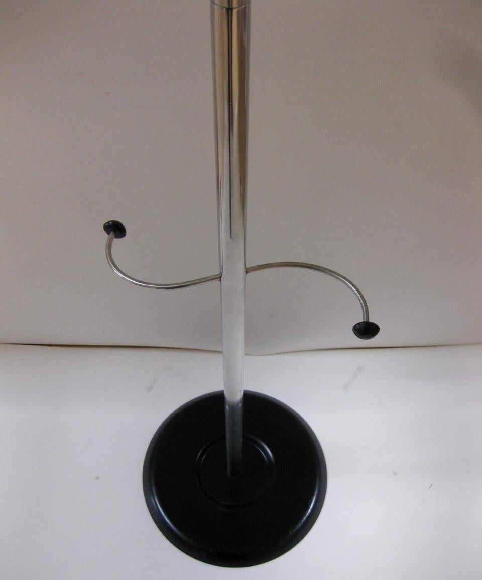 Mid-Century Modern Stainless Steel Coat and Umbrella Stand For Sale 1