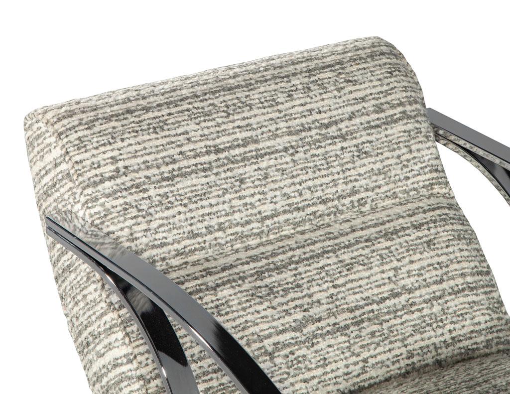 Mid-Century Modern Stainless Steel Rocking Chair 3