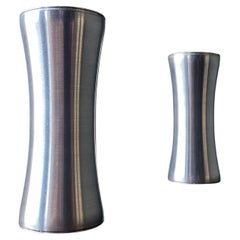 Mid Century Modern Stainless Steel Salt & Pepper Shakers Set, USA, 1950's