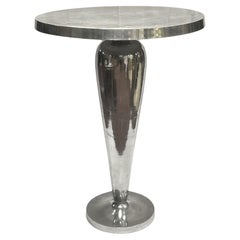 Mid-Century Modern Stainless Steel Standing Bar Table