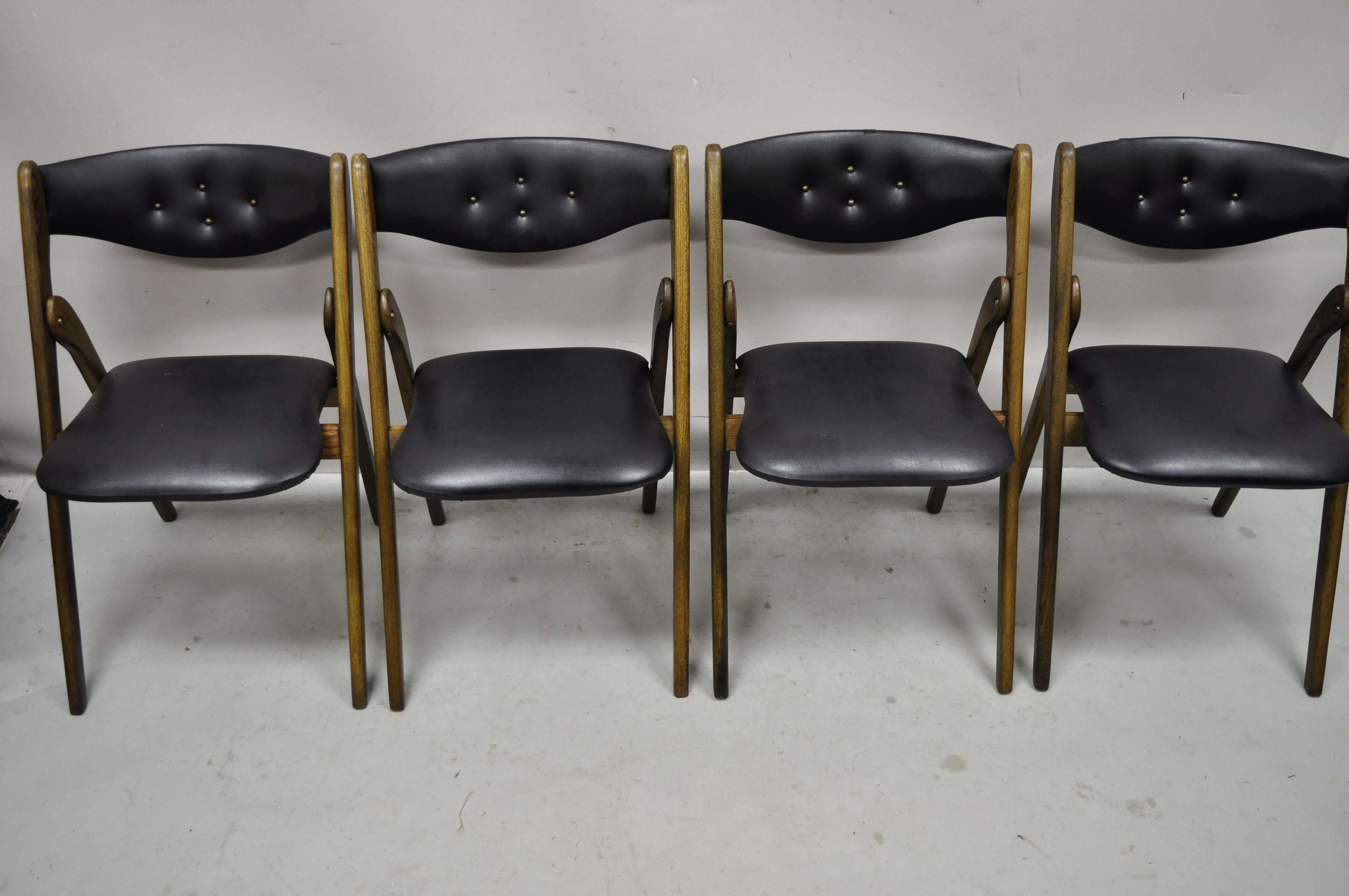 black folding chairs set of 4