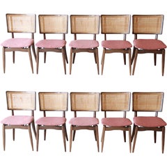 Retro Mid-Century Modern Stakmore Folding Chairs, Set of Ten