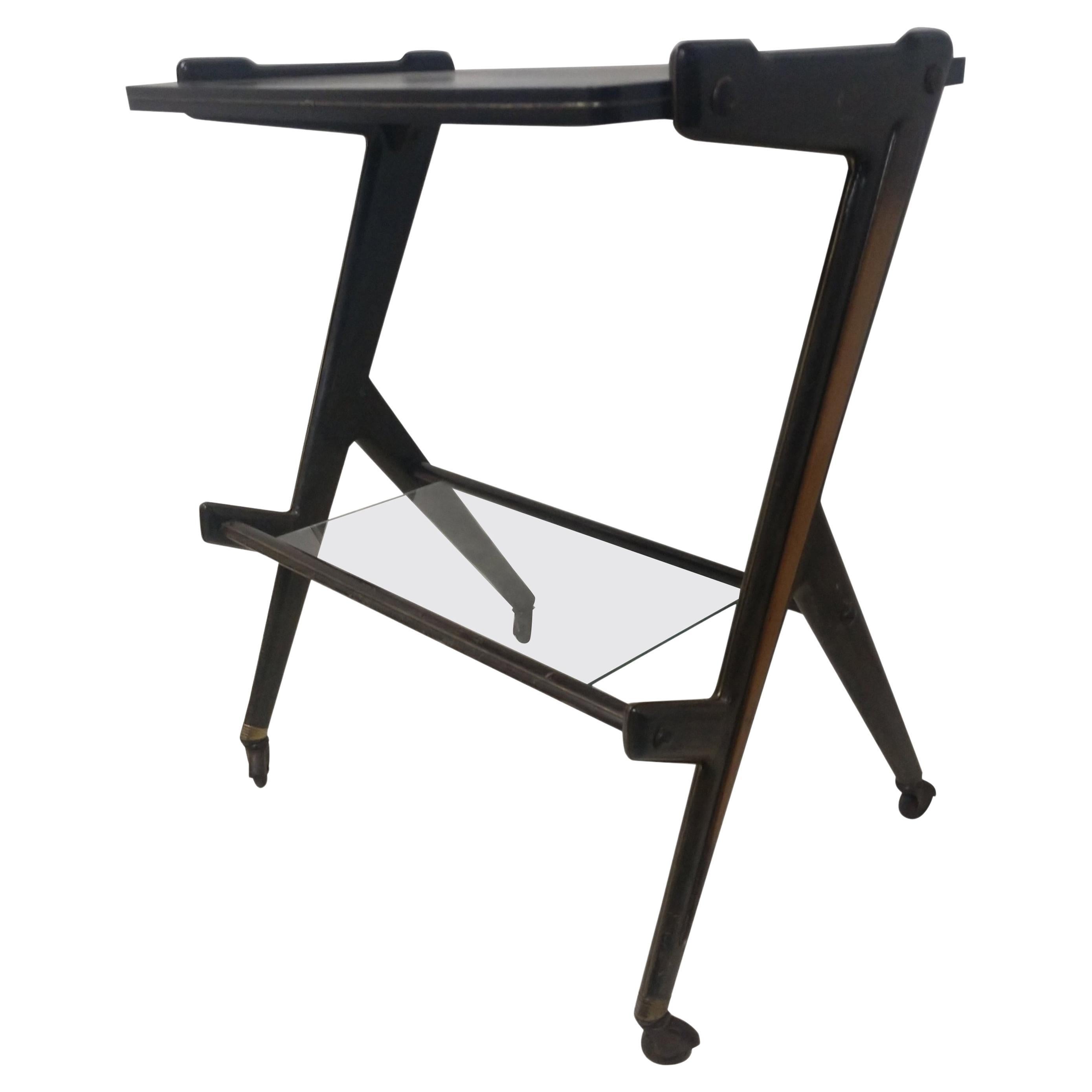 Incrusté Chariot de service de bureau sur pied moderne du milieu du siècle dernier par Ico Parisi en vente
