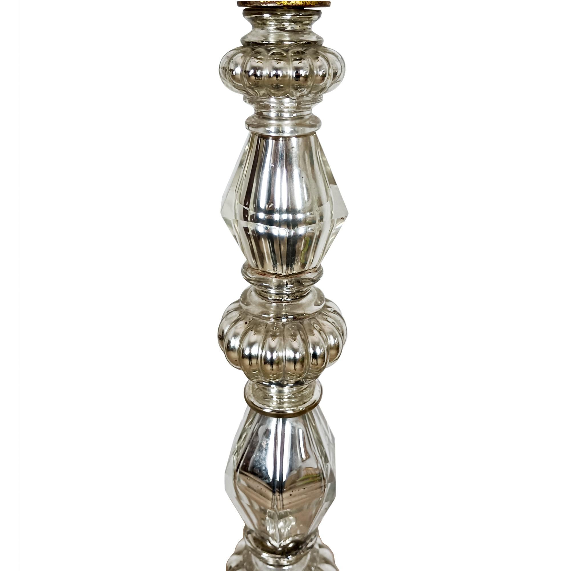 Mid-Century Modern Standing Lamp in Wrought Iron, Blown Glass, Brass - France For Sale 1