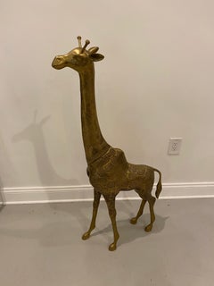 Mid-Century Modern Standing Metal Giraffe