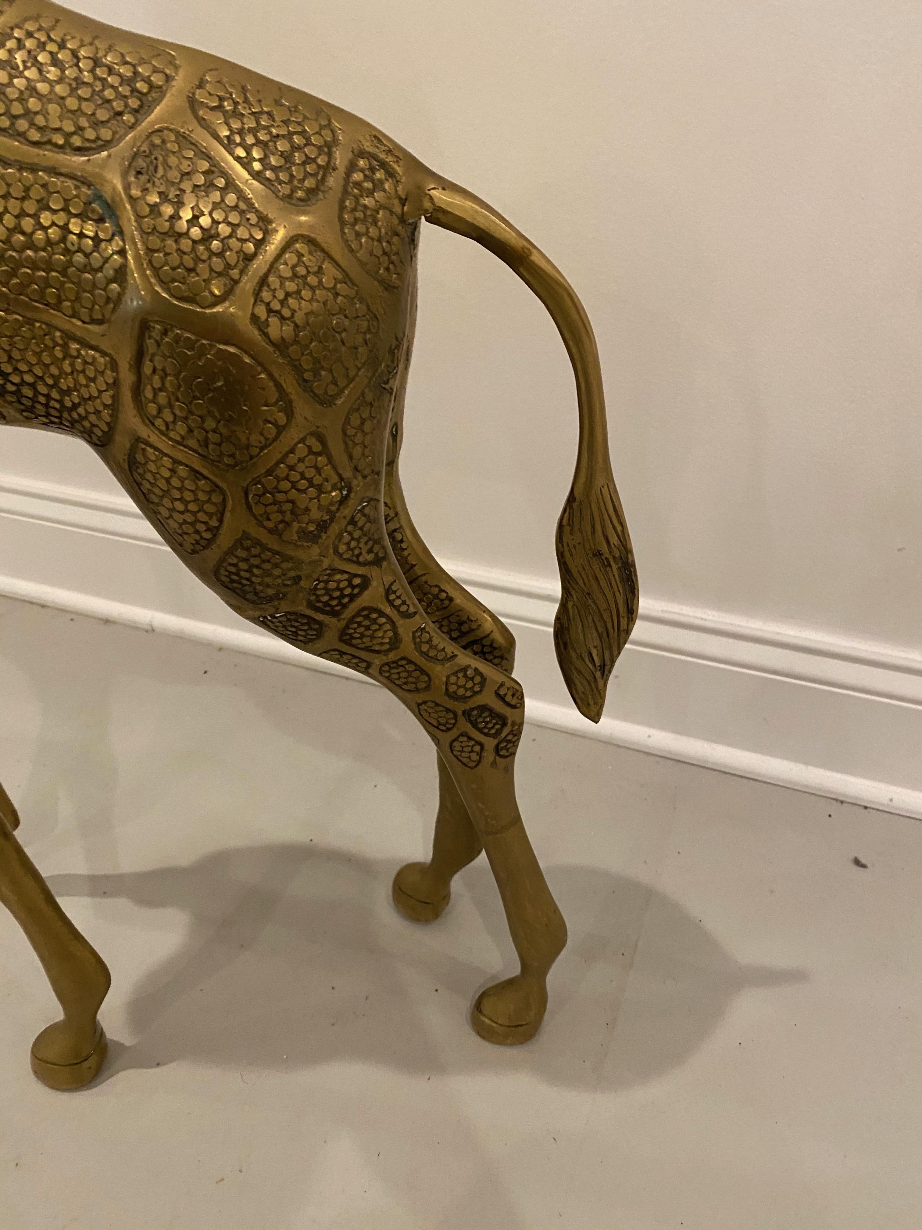 Mid-Century Modern Standing Metal Giraffe 3