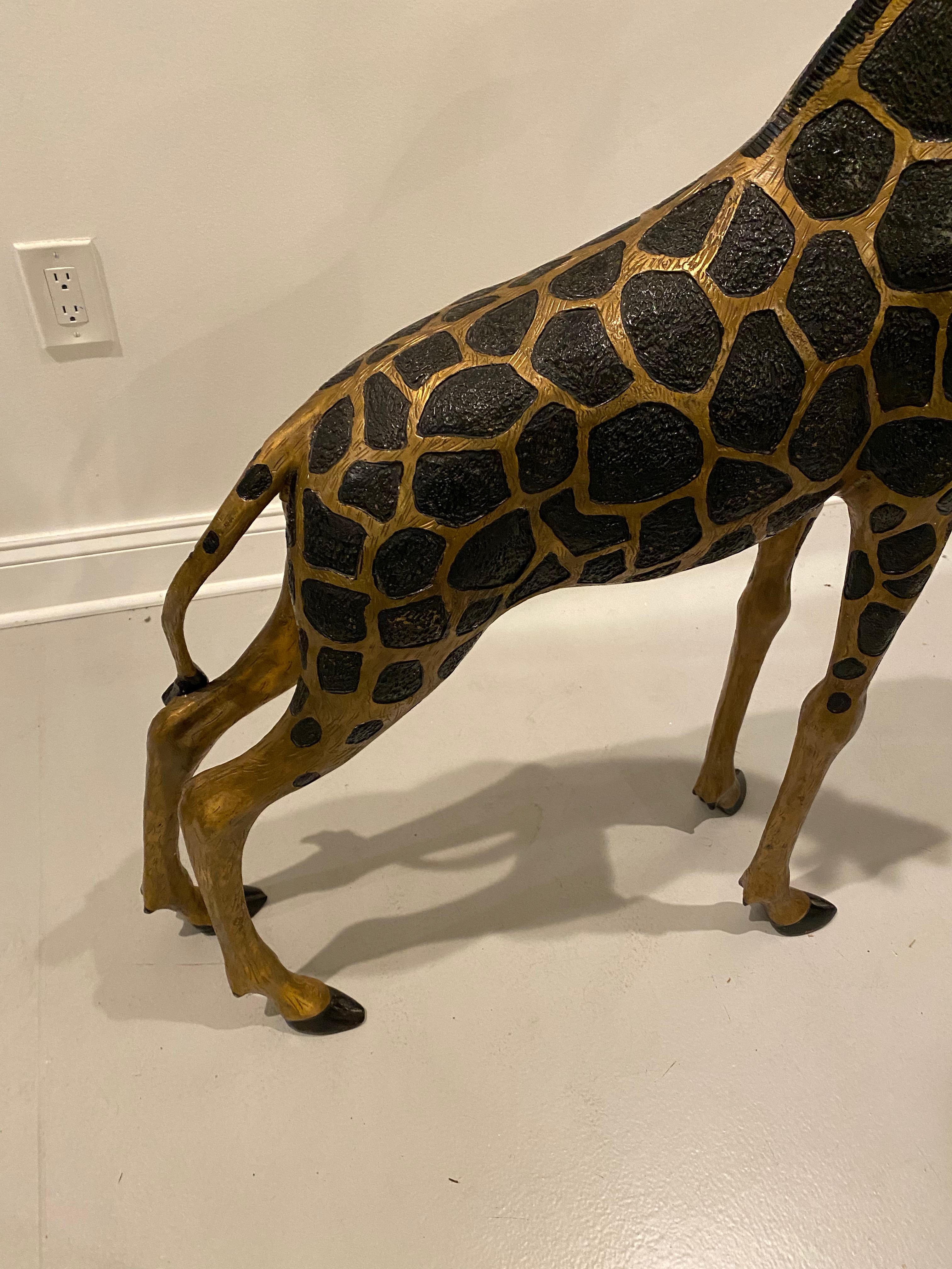 Mid-Century Modern Standing Metal Giraffe For Sale 2