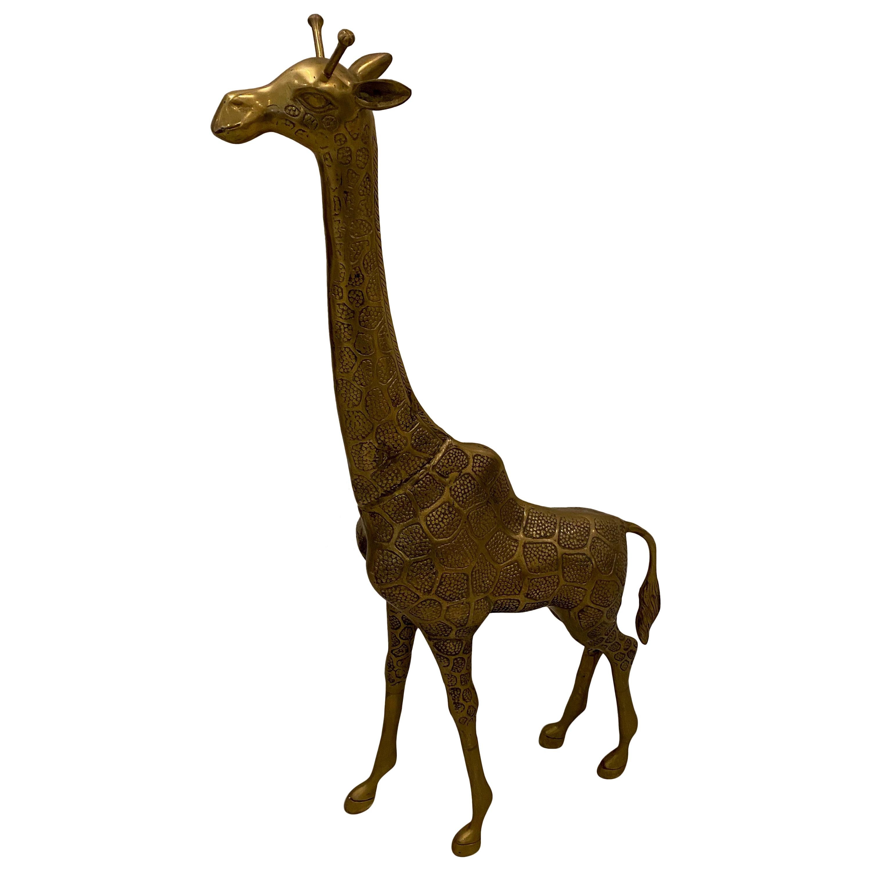 Mid-Century Modern Standing Metal Giraffe