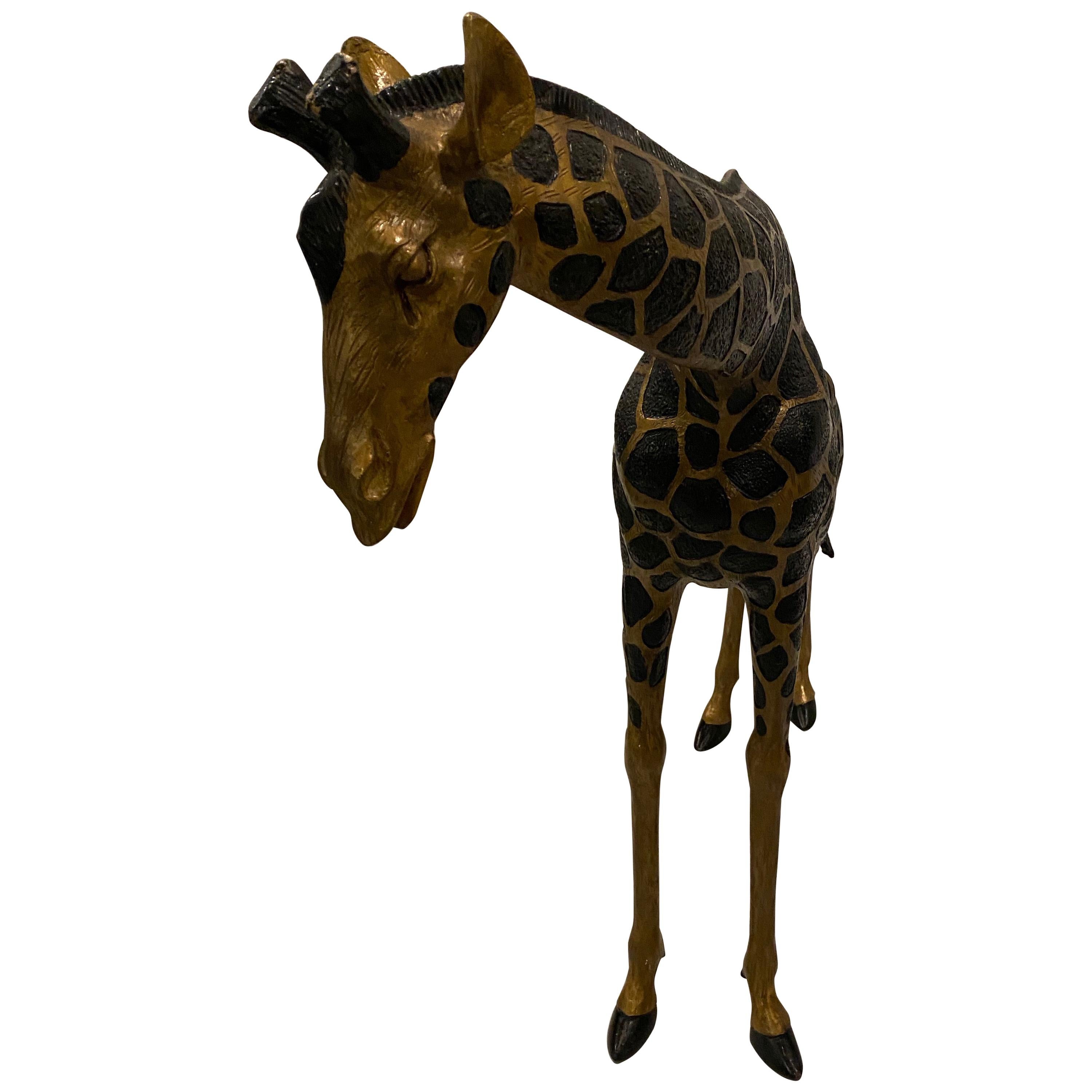 Giraffe sur pied en métal moderne du milieu du siècle dernier