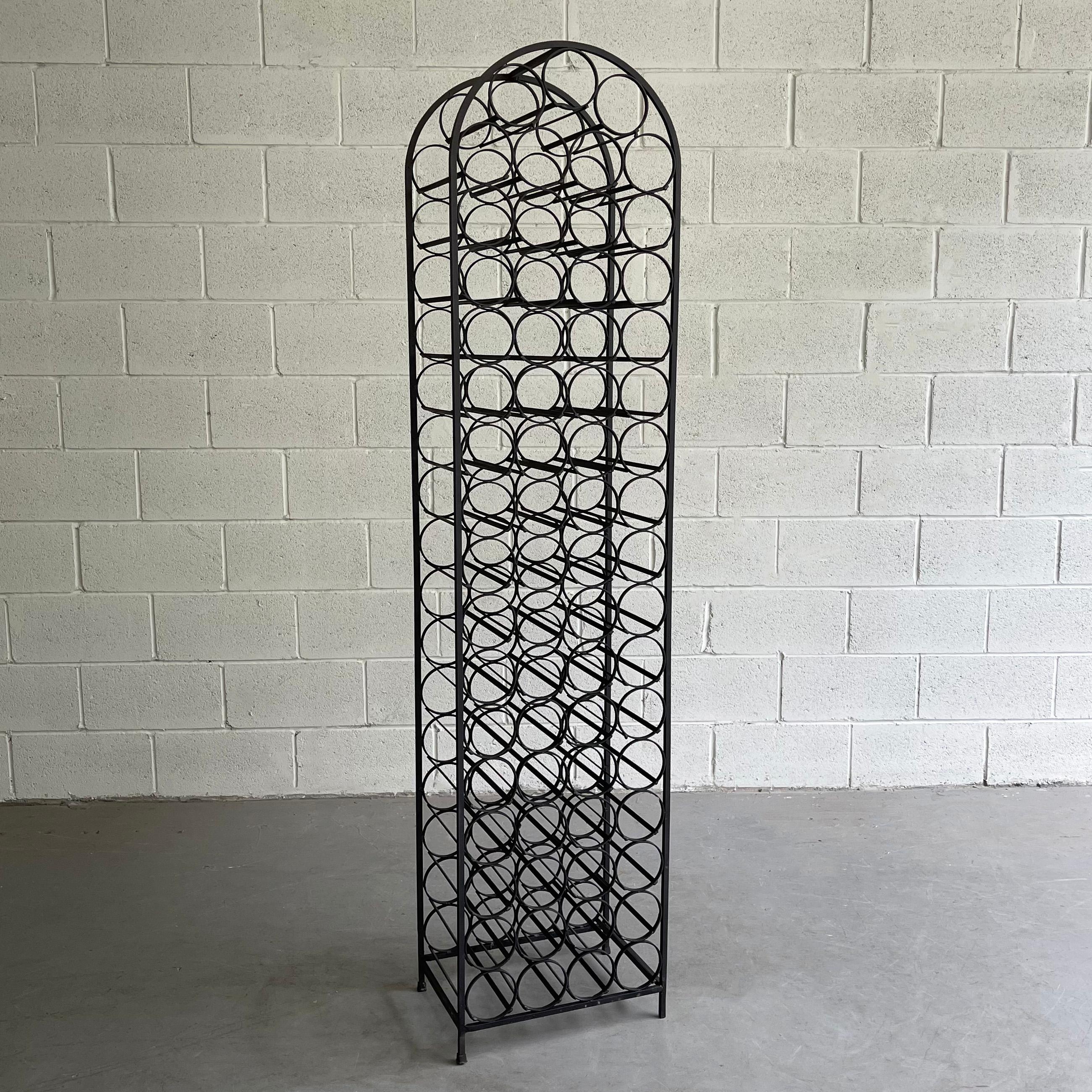 wrought iron wine rack floor standing