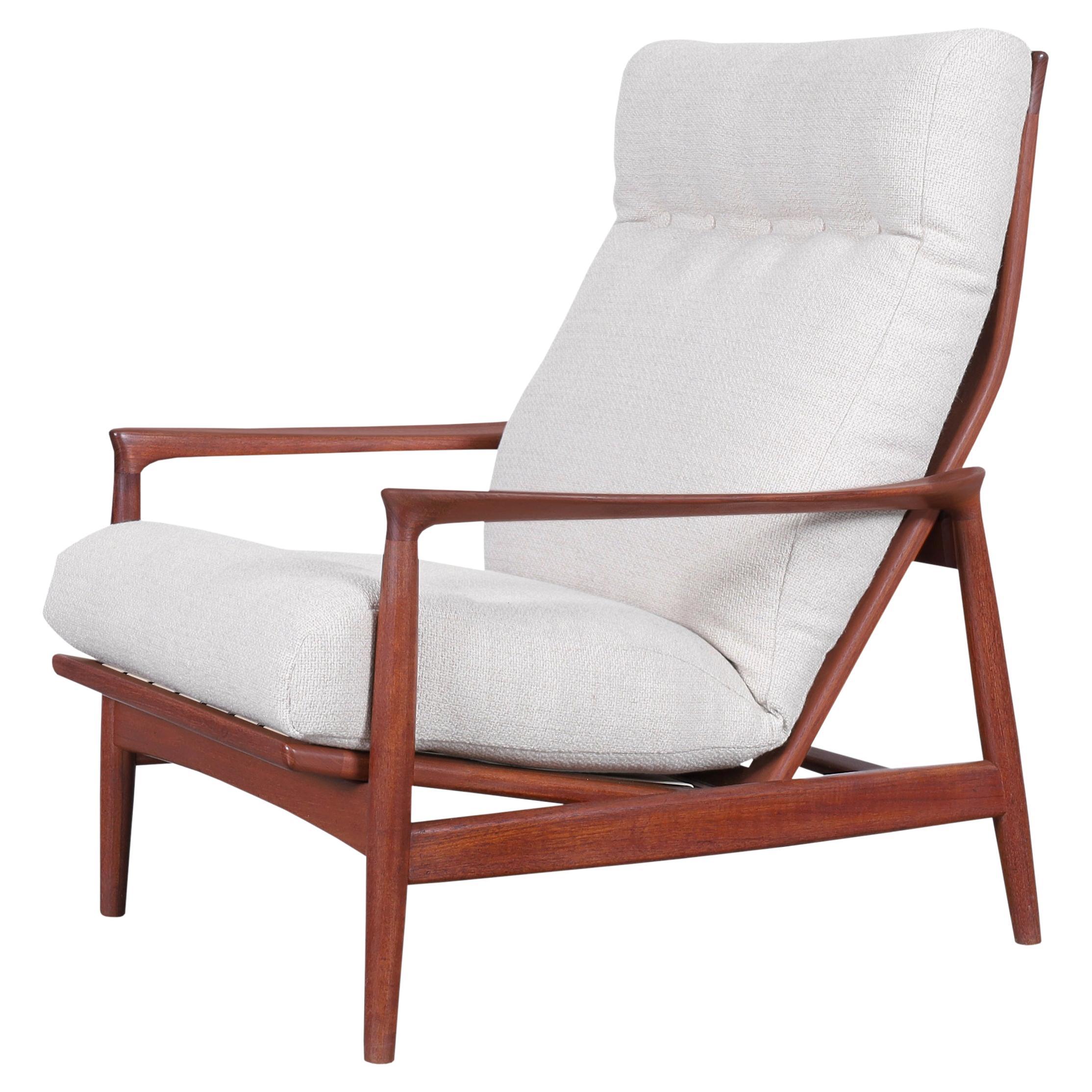 Sedia da salotto in teak "Stanford" di Folke Ohlsson per DUX, un modello moderno di metà secolo in vendita