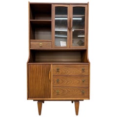 Mid-Century Modern Stanley Furniture Walnut Hutch
