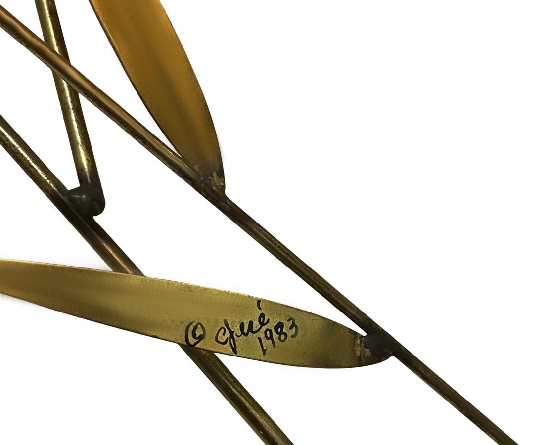 Brass Mid-Century Modern Starburst Abstract Wall Hanging Sculpture by Curtis Jere