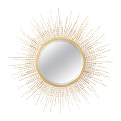 Mid-Century Modern Starburst Beaded Mirror
